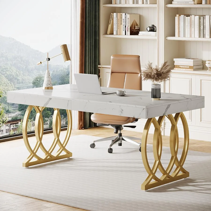 63" Executive Desk, Modern Office Computer Desk with Luxury Design