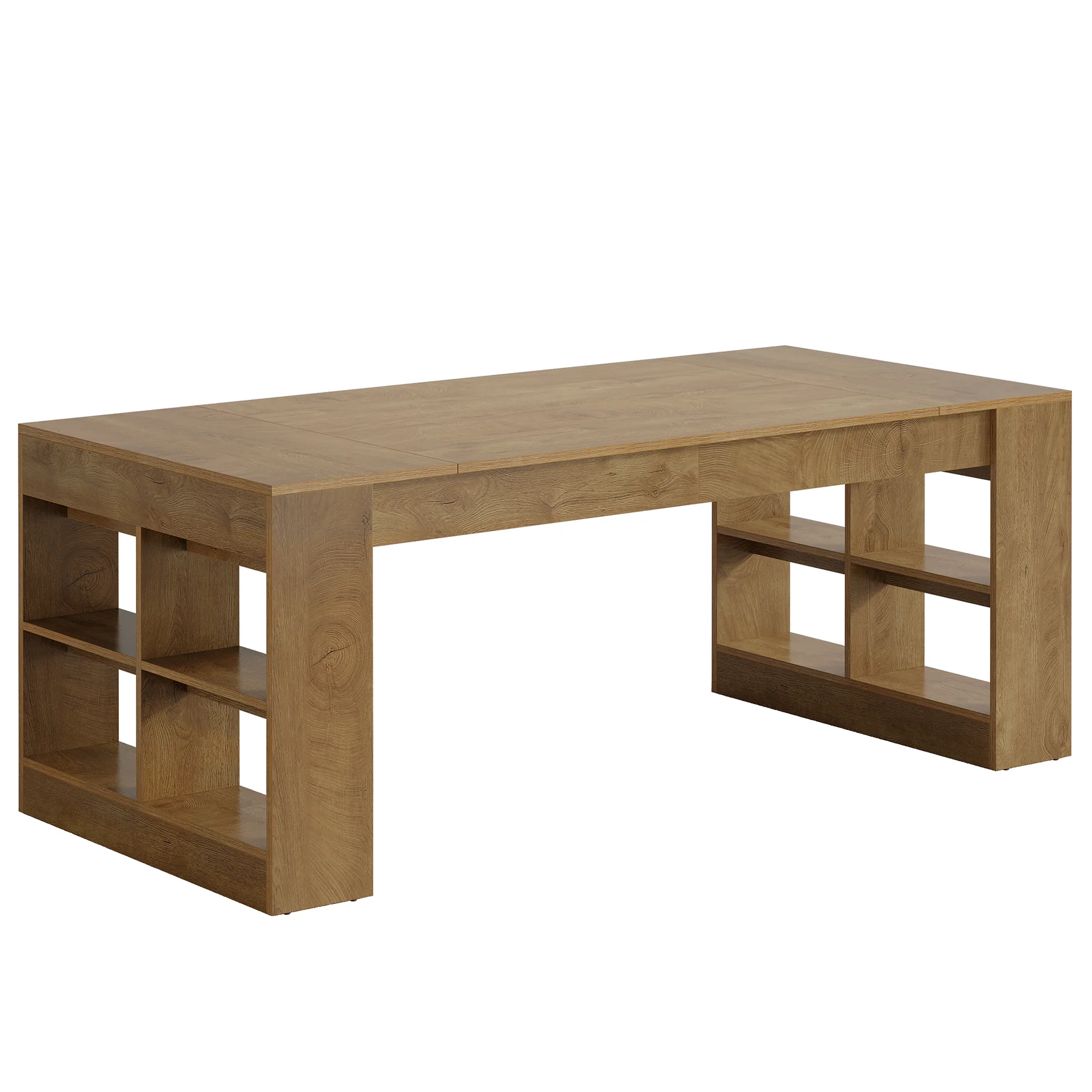 70.8" Executive Desk, Modern Office Computer Desk with Storage Shelves - Image 9