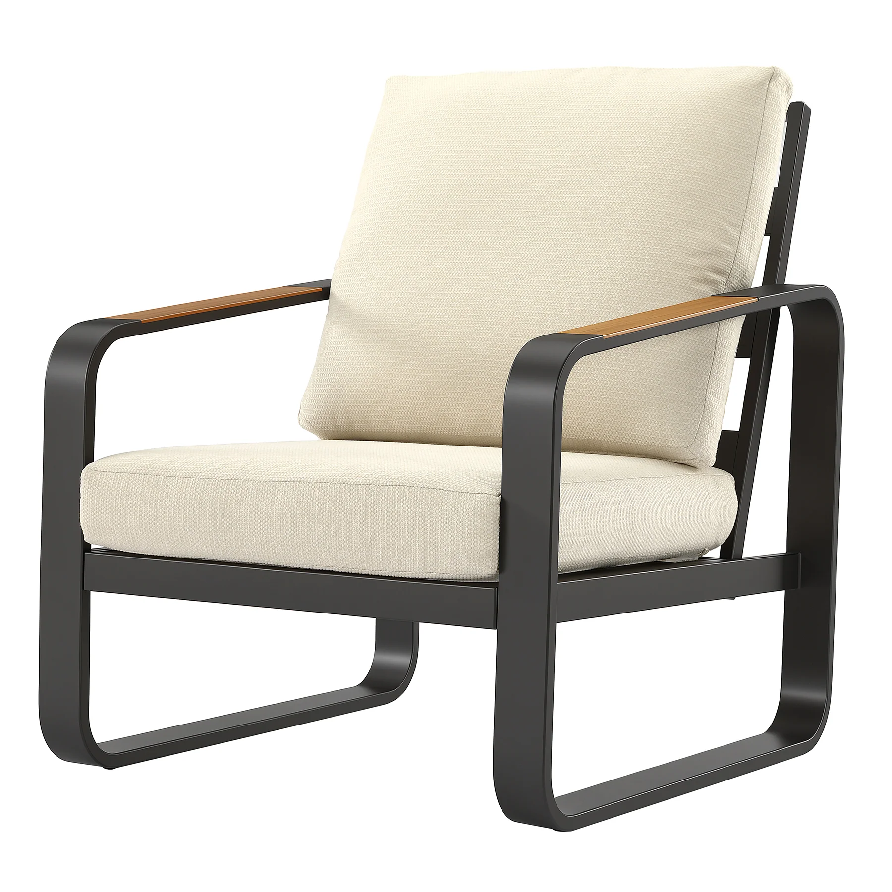 29.9" Wide Outdoor Patio Sofa, Modern Single Seat With Removable Cushions - Image 11