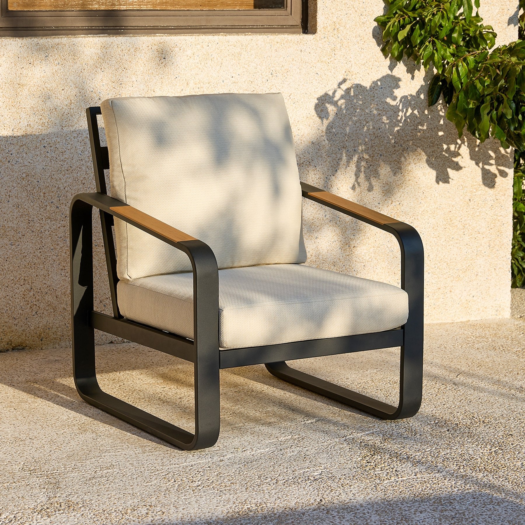 29.9" Wide Outdoor Patio Sofa, Modern Single Seat With Removable Cushions - Image 3