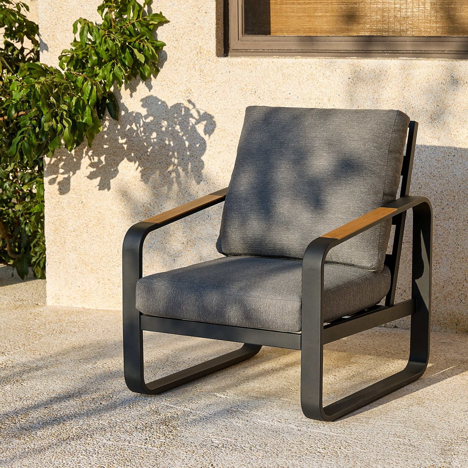 29.9" Wide Outdoor Patio Sofa, Modern Single Seat With Removable Cushions - Image 9