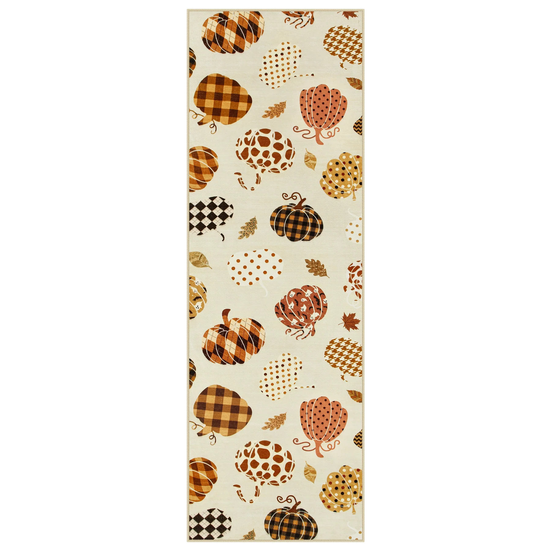 Multiple Sizes Fall Pumpkin Area Rug, Rectangular Washable Non-Slip Halloween Farmhouse Runner Rug - Image 26