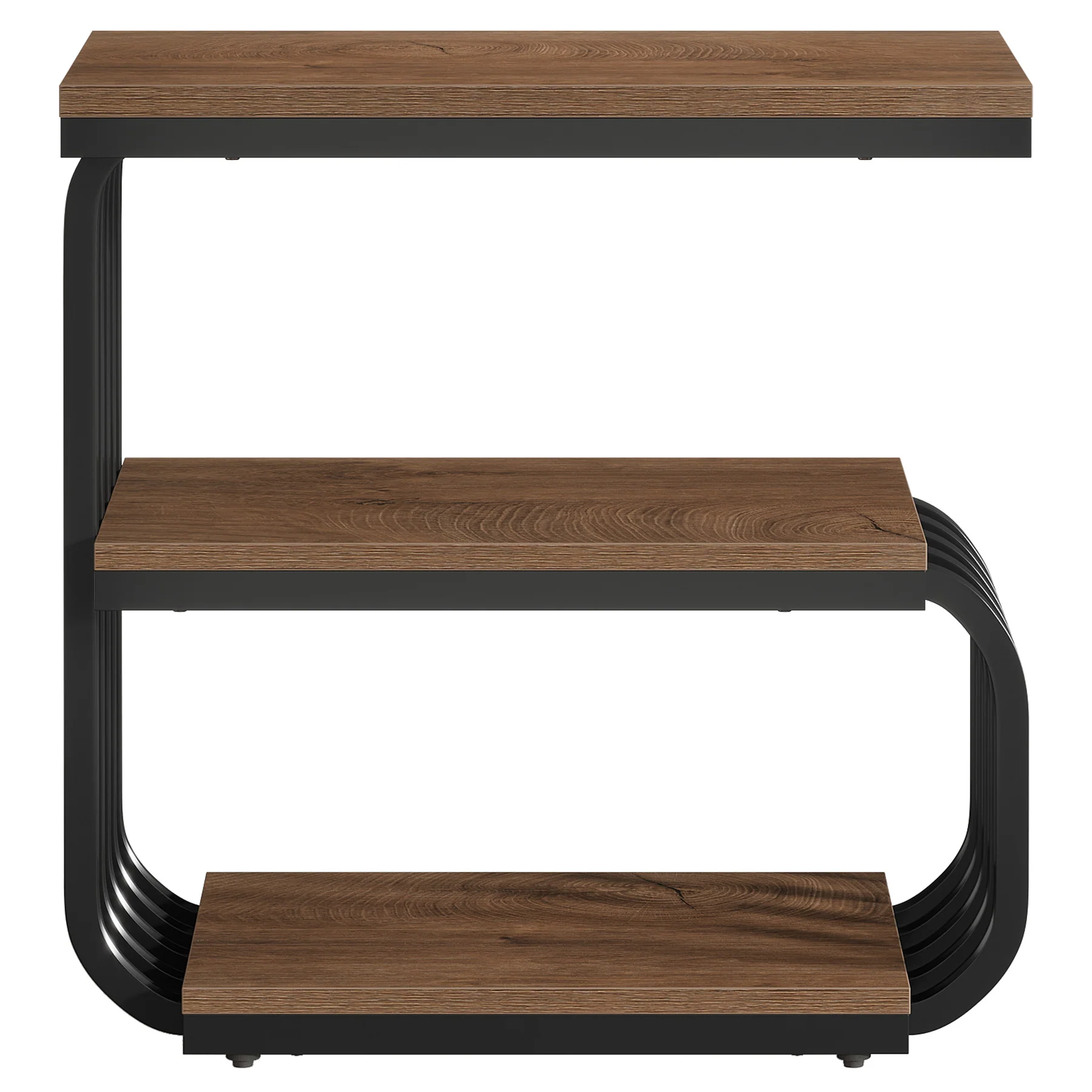 3-Tier Vintage Nightstand, Narrow Bedside Stand with Metal Frame - Image 13