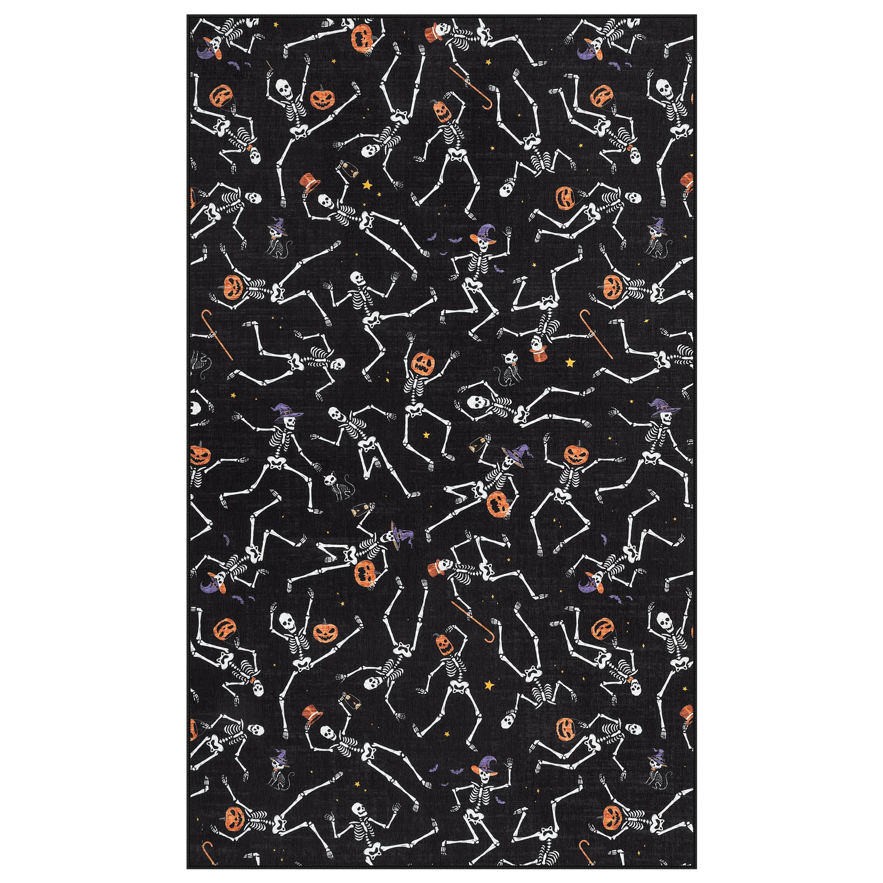 Multiple Sizes Halloween Skeleton Area Rug, Non Slip Washable Floor Mat for Hallways, Gothic Skeleton Floor Carpet for Home Decor - Image 13