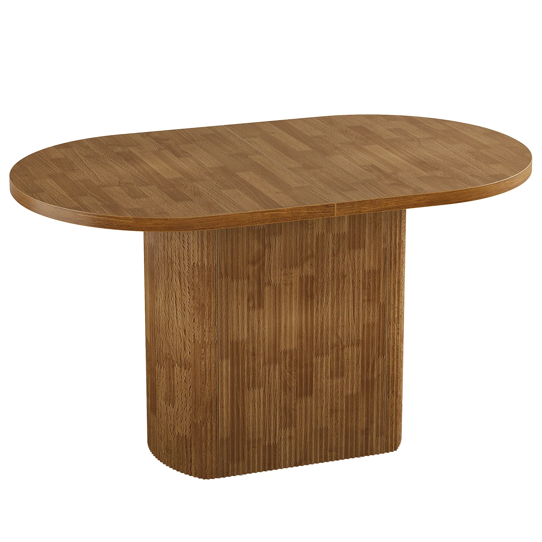 47.24" Dining Table, Oval Kitchen Dinner Table With Hollow Base for 4 People - Image 10