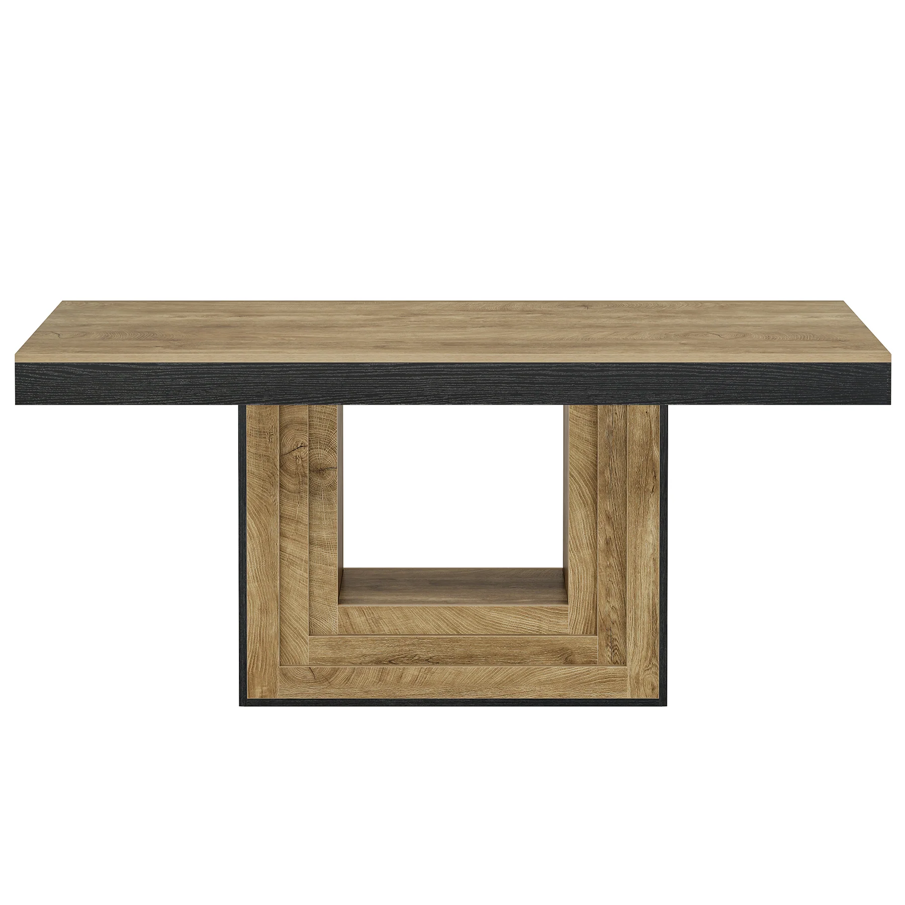 63" Farmhouse Dining Table, Rectangle Kitchen Dinner Table for 4-6 People - Image 8