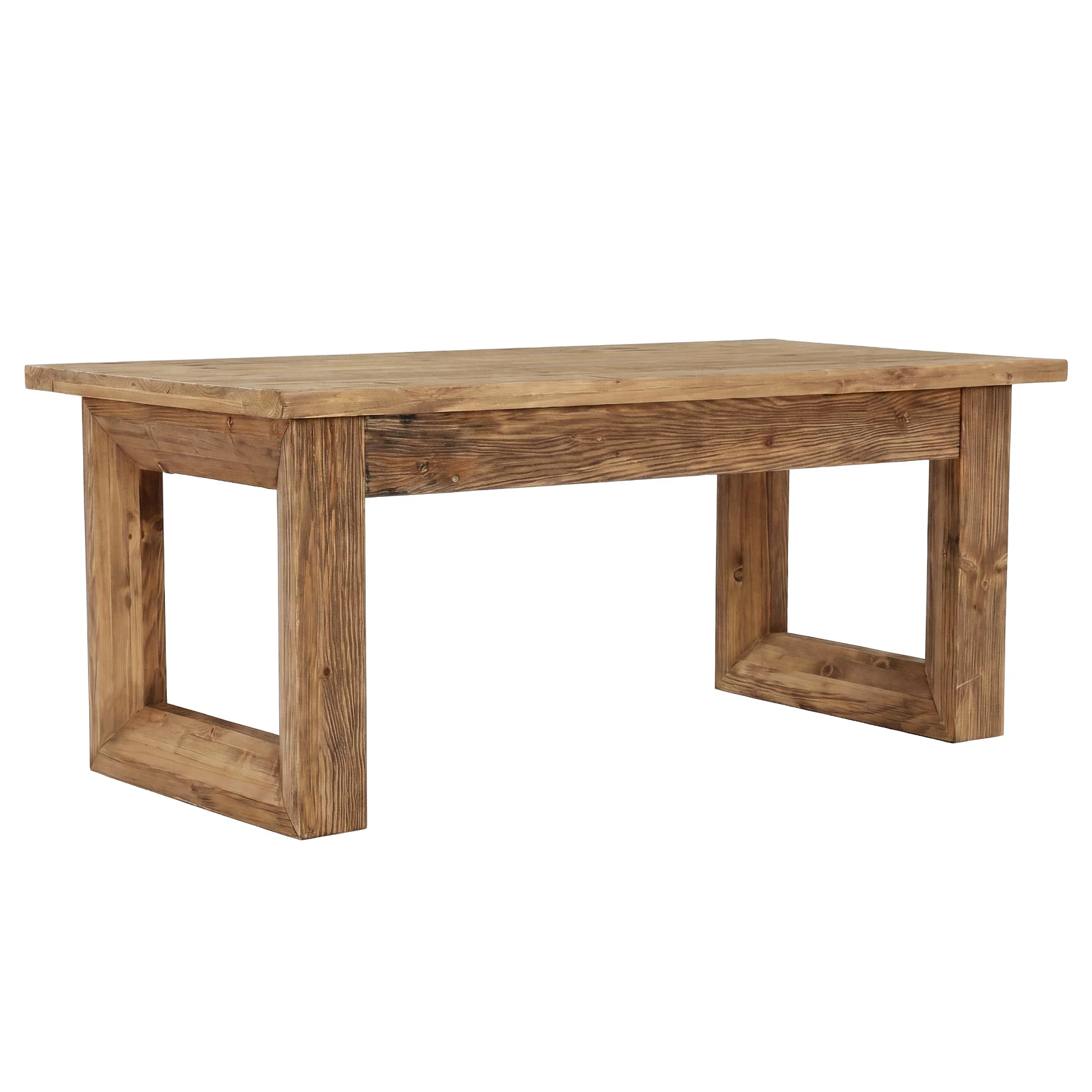 47.2" Solid Wood Coffee Table, Rectangular Accent Center Cocktail Table with U-Shape Legs - Image 9