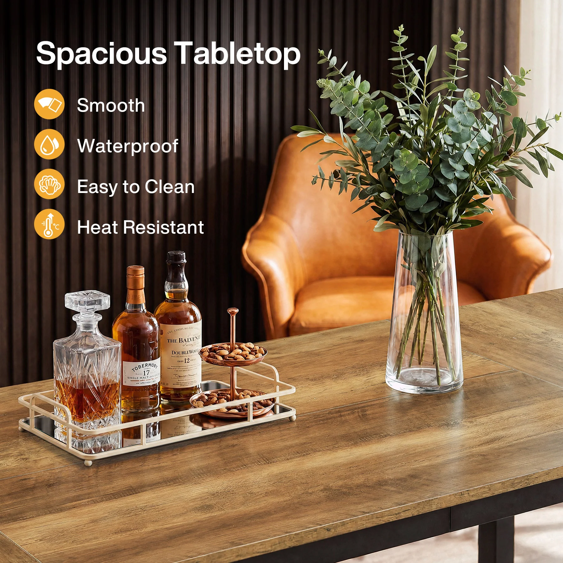 70.9" Long Industrial Bar Table, Rectangular Counter Height Pub Table for Kitchen Home Bar - Image 8