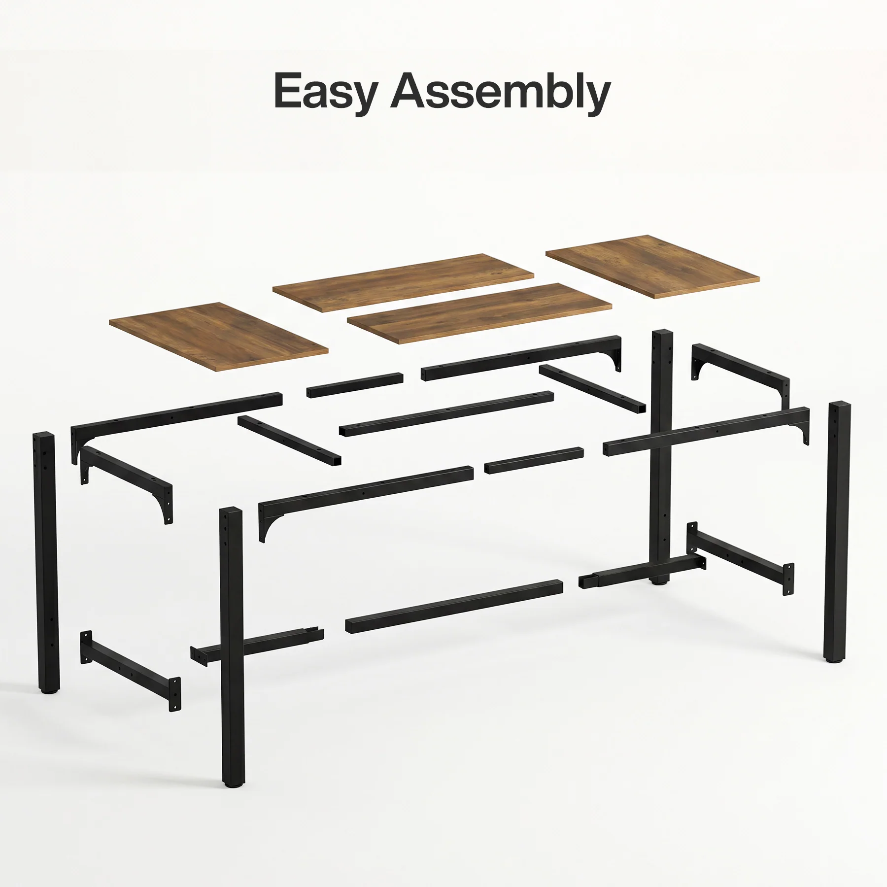 70.9" Long Industrial Bar Table, Rectangular Counter Height Pub Table for Kitchen Home Bar - Image 9
