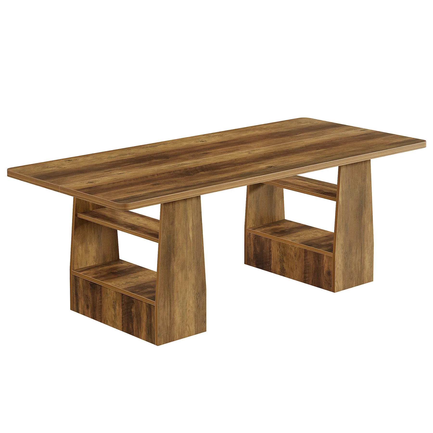 63" Conference Table, Rectangular Executive Meeting Table with 4-Tier Shelf - Image 8