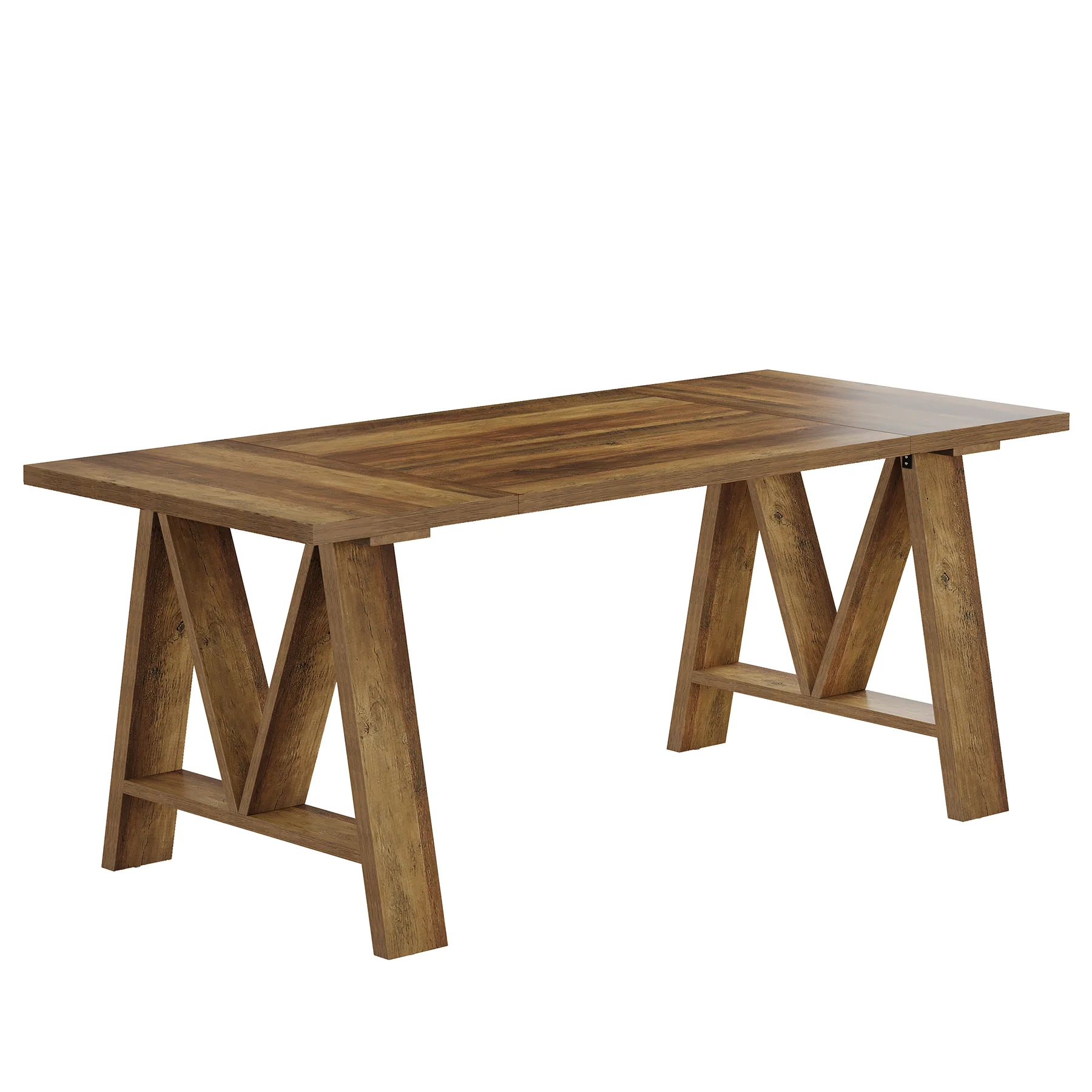 63" Dining Table, Rectangular Wooden Kitchen Table for 4-6 - Image 10