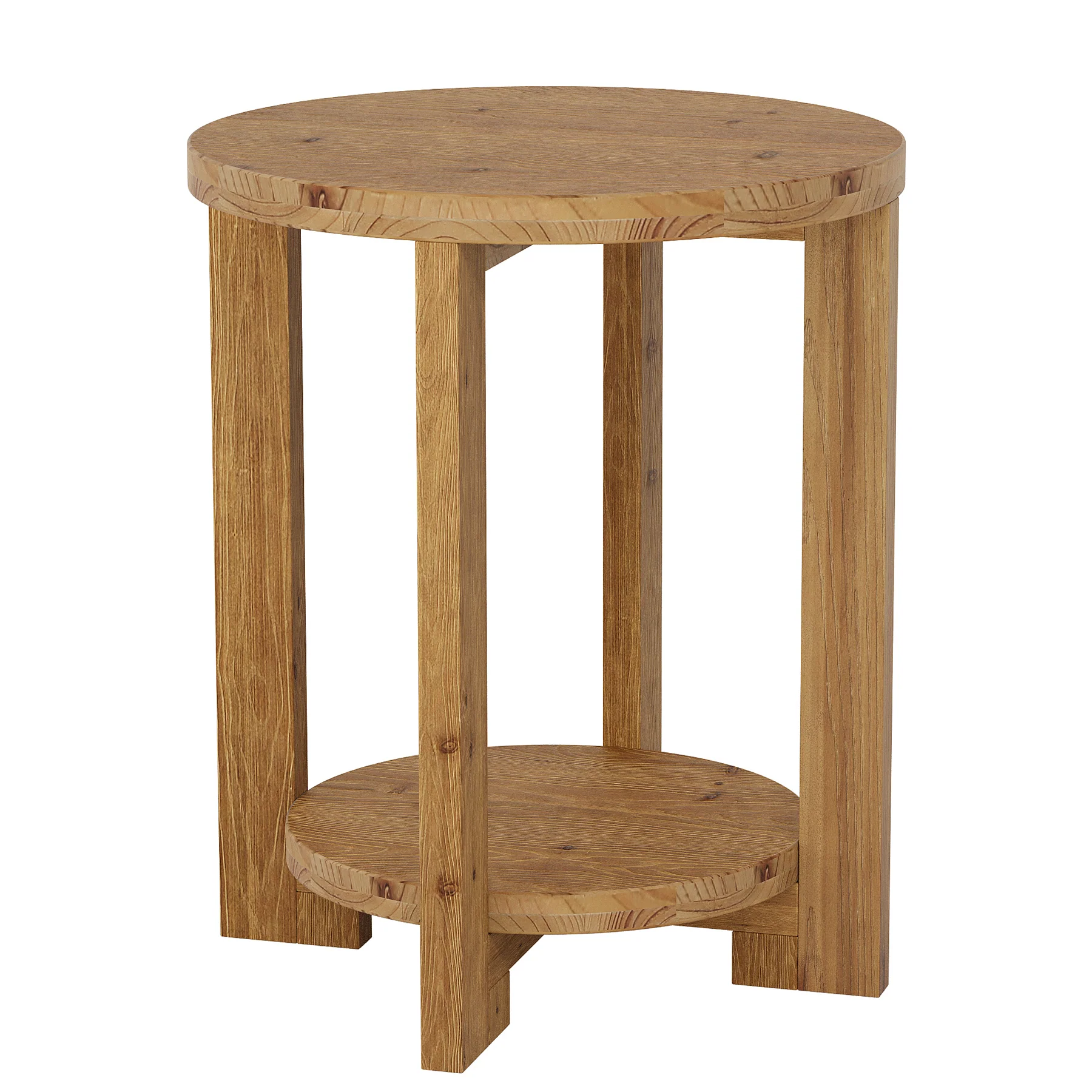 Tribesigns 2-Tier Round End Table, Wooden Accent Table - Image 9