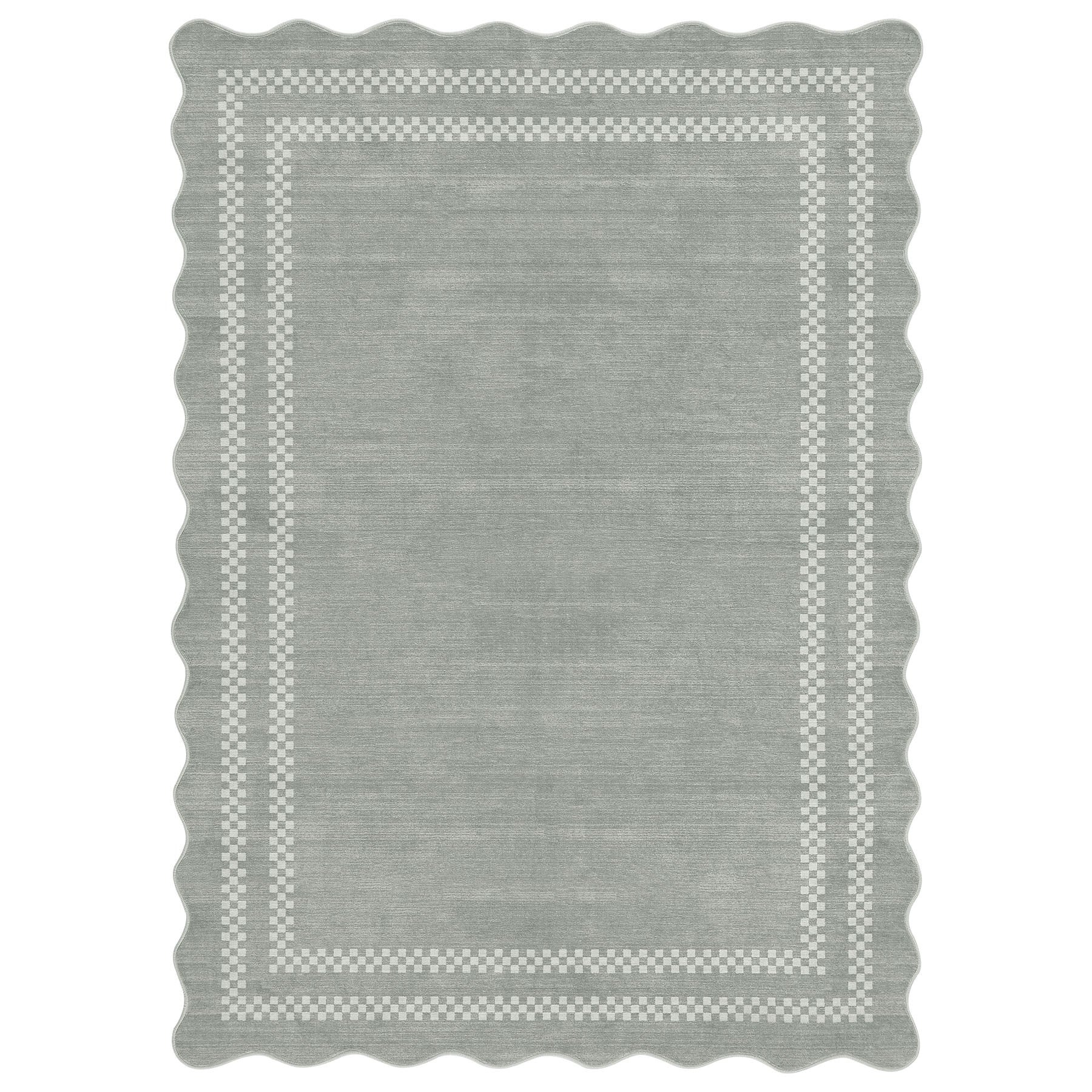 5x7/8x10 Scalloped Washable Area Rugs, Soft Geometric Non-Slip Indoor Rug for Living Room Bedroom, Oeko-Tex Certified - Image 25