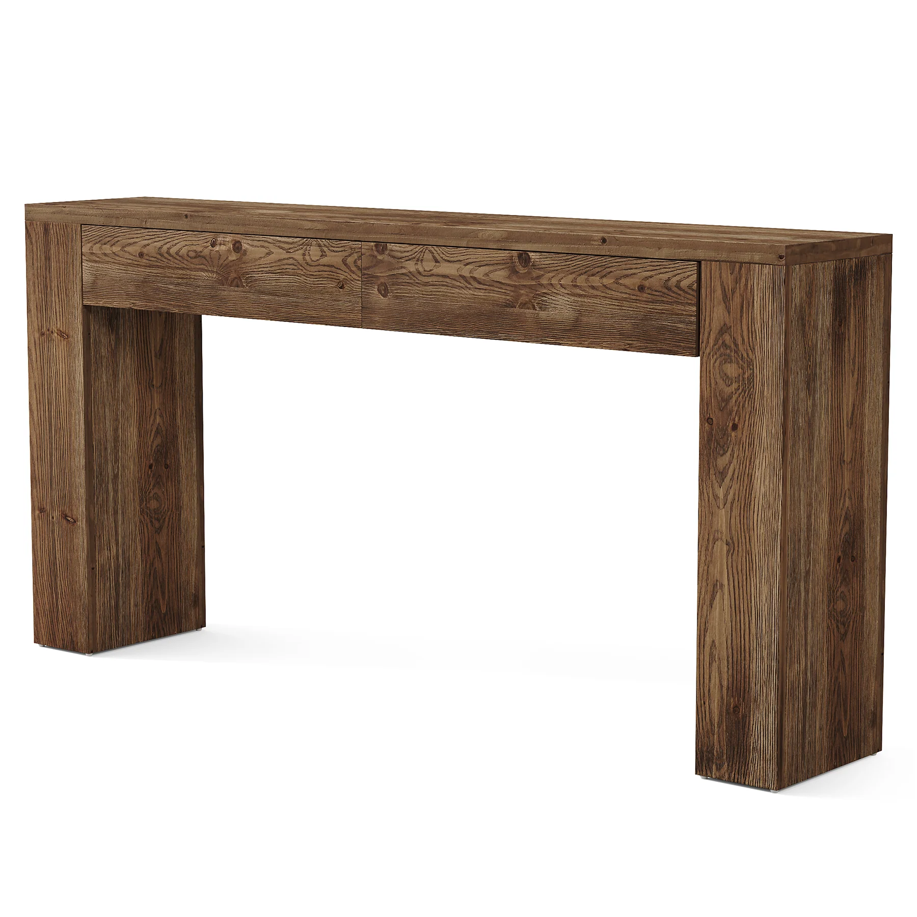 Solid Wood 63" Console Table with Hidden Storage Drawers, Sofa Table Behind Couch - Image 7