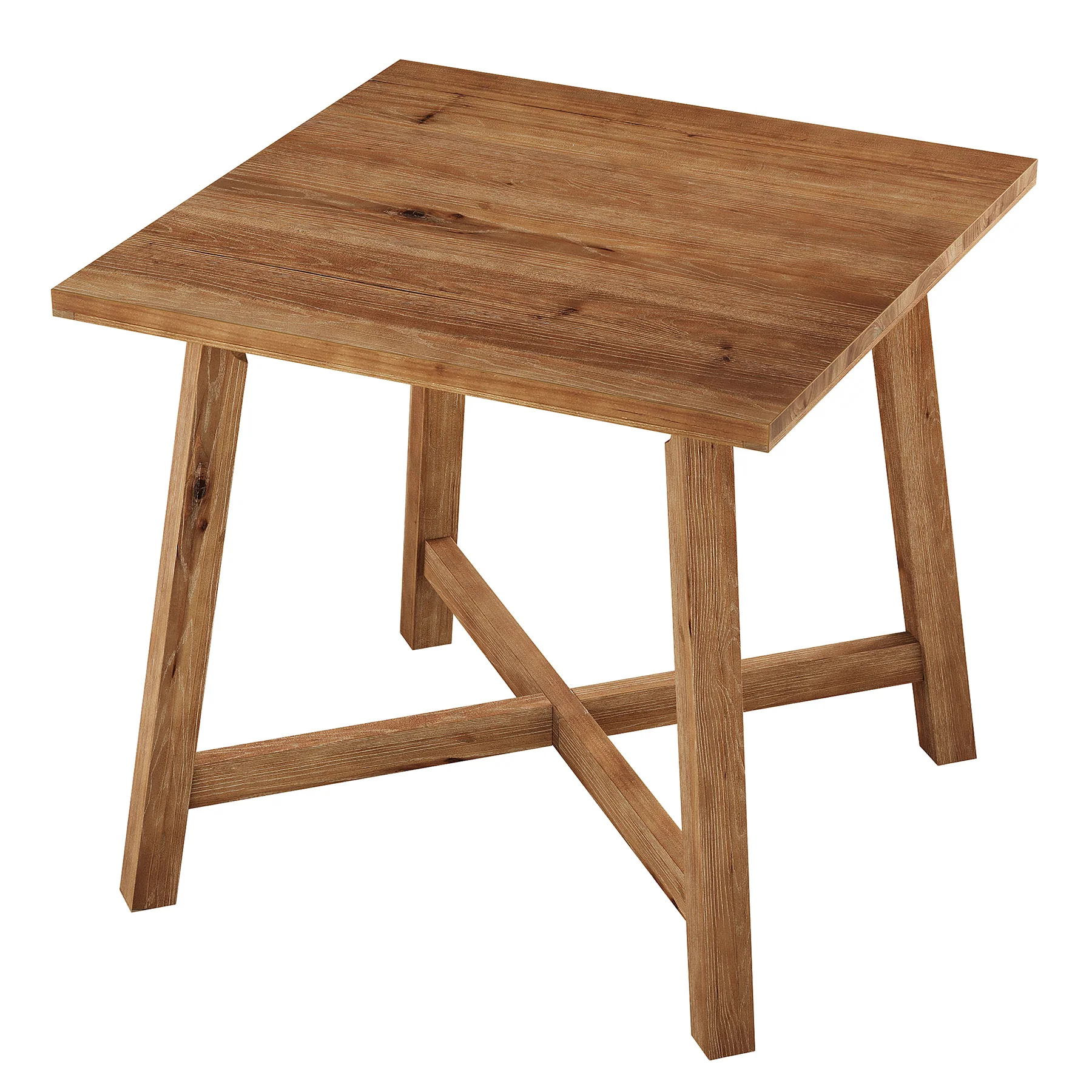 Solid Wood Bar Table, 31.5" Square Counter Height Pub Bistro Table with Footrest - Image 9