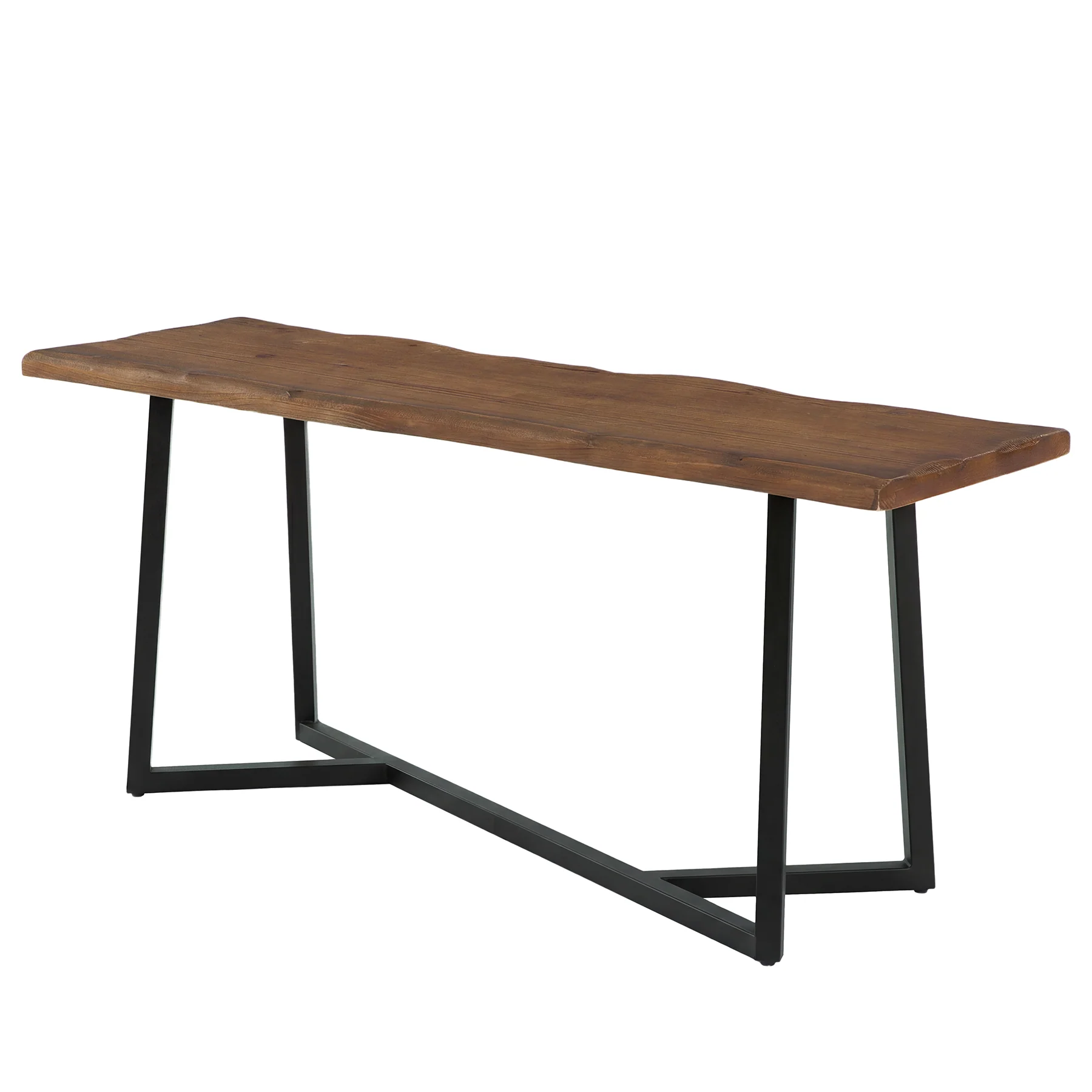 Solid Wood Bar Table,  63" Counter Height Pub Table with Sturdy Metal Frame - Image 8