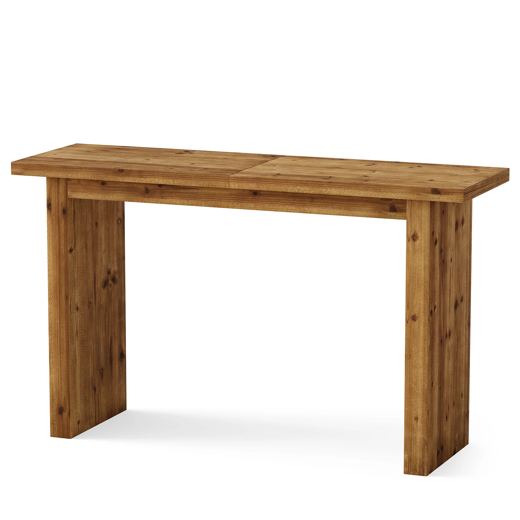 Solid Wood Bar Table, 63" Counter Height Pub Table with Sturdy Base - Image 9