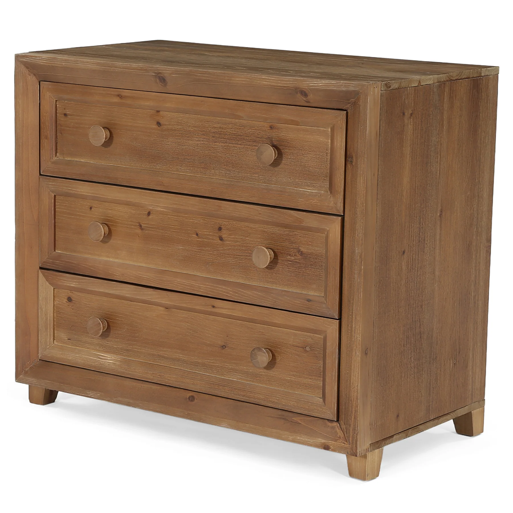 31.5" Wide Nightstand, Solid Wood Bedside Table with 3 Drawers - Image 9