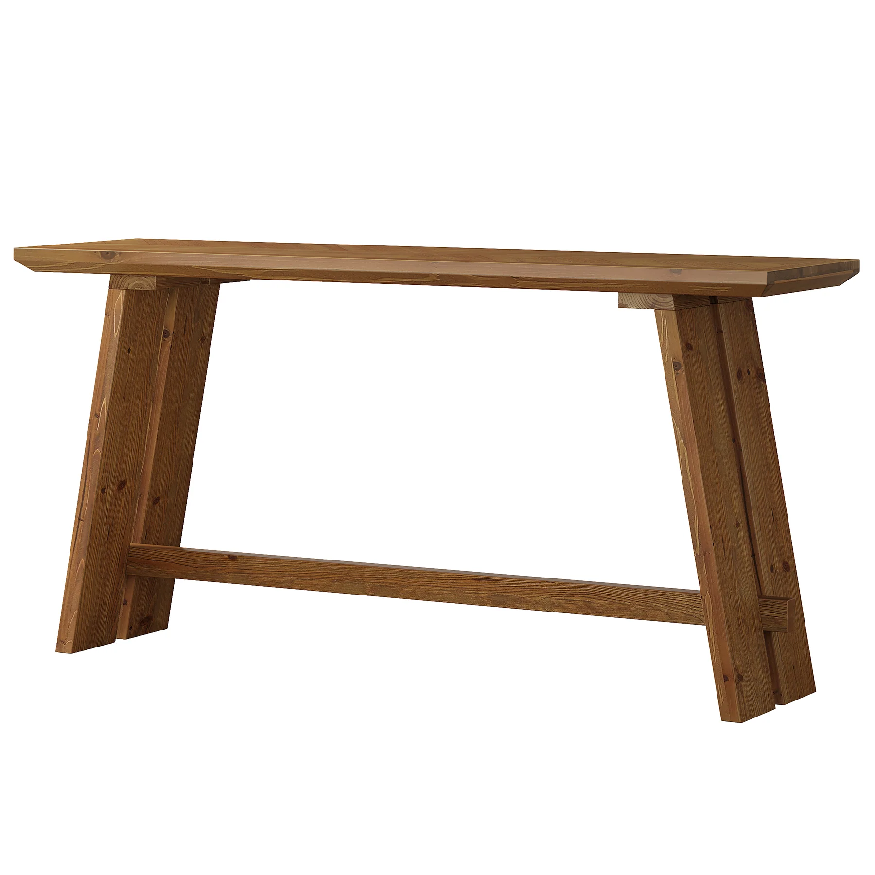 Solid Wood Console Table, 63" Farmhouse Sofa Table Behind Couch - Image 9