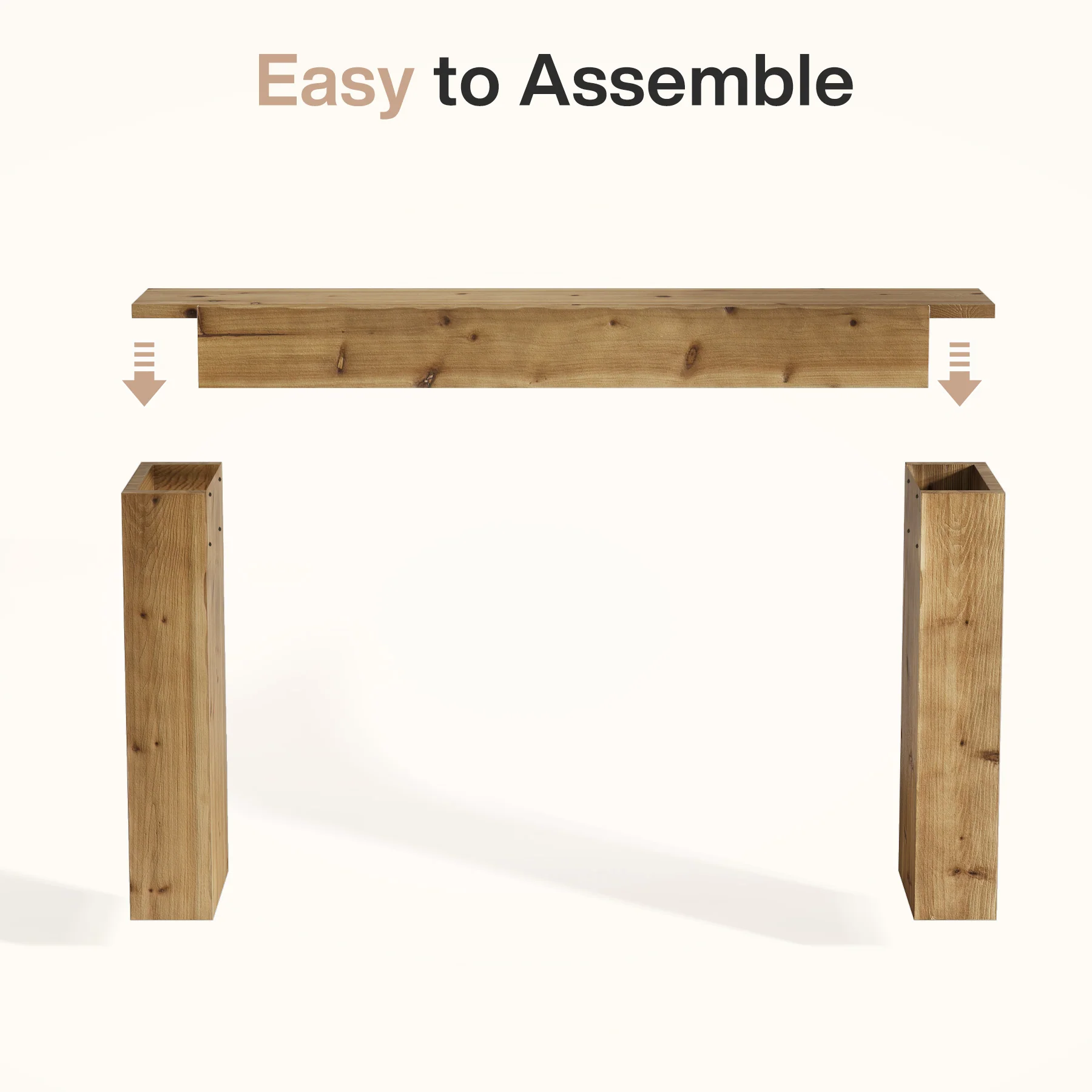 63" Console Table, Solid Wood Farmhouse Sofa Foyer Table for Entryway - Image 6