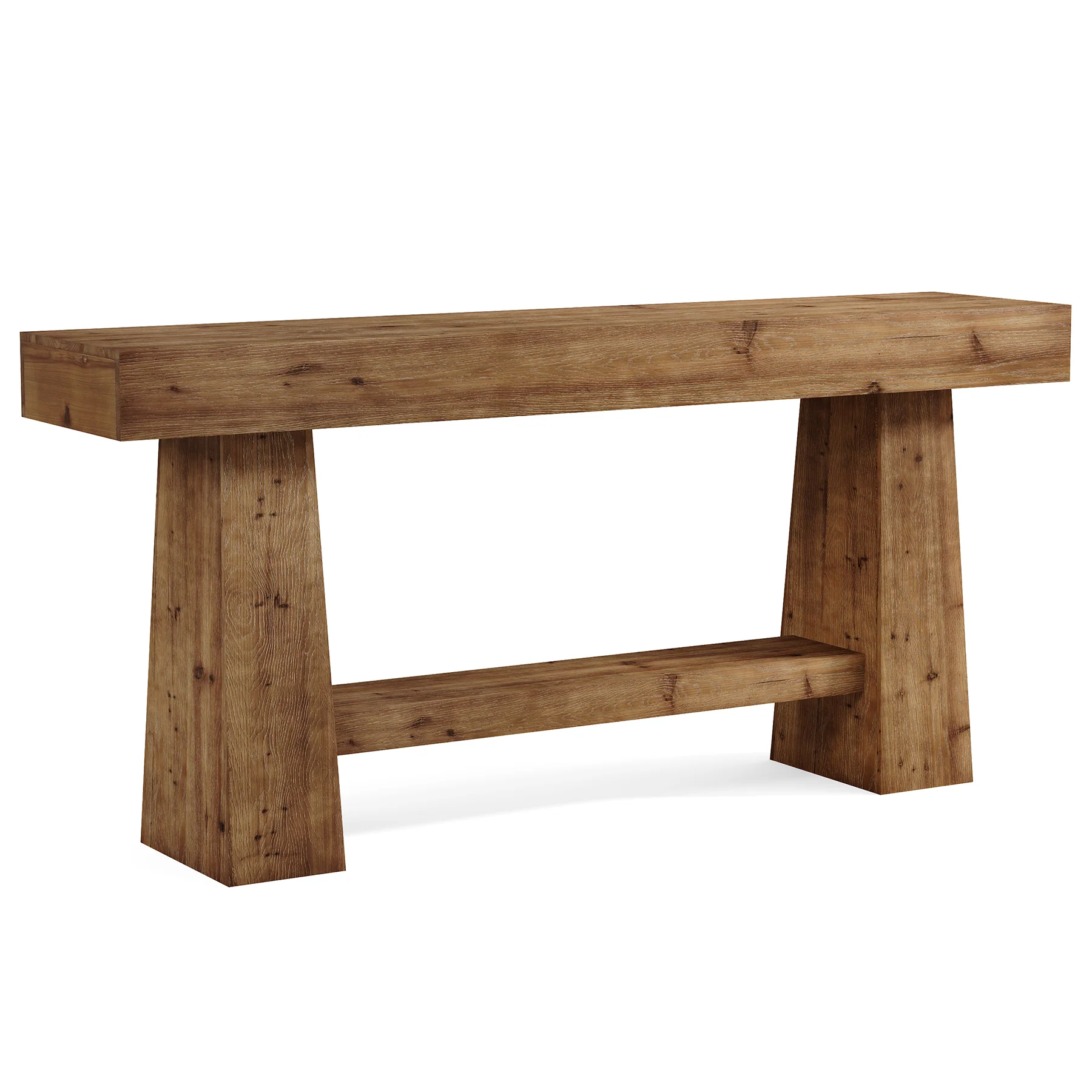 Solid Wood Console Table, 63" Wooden Entryway Sofa Table with Storage - Image 12