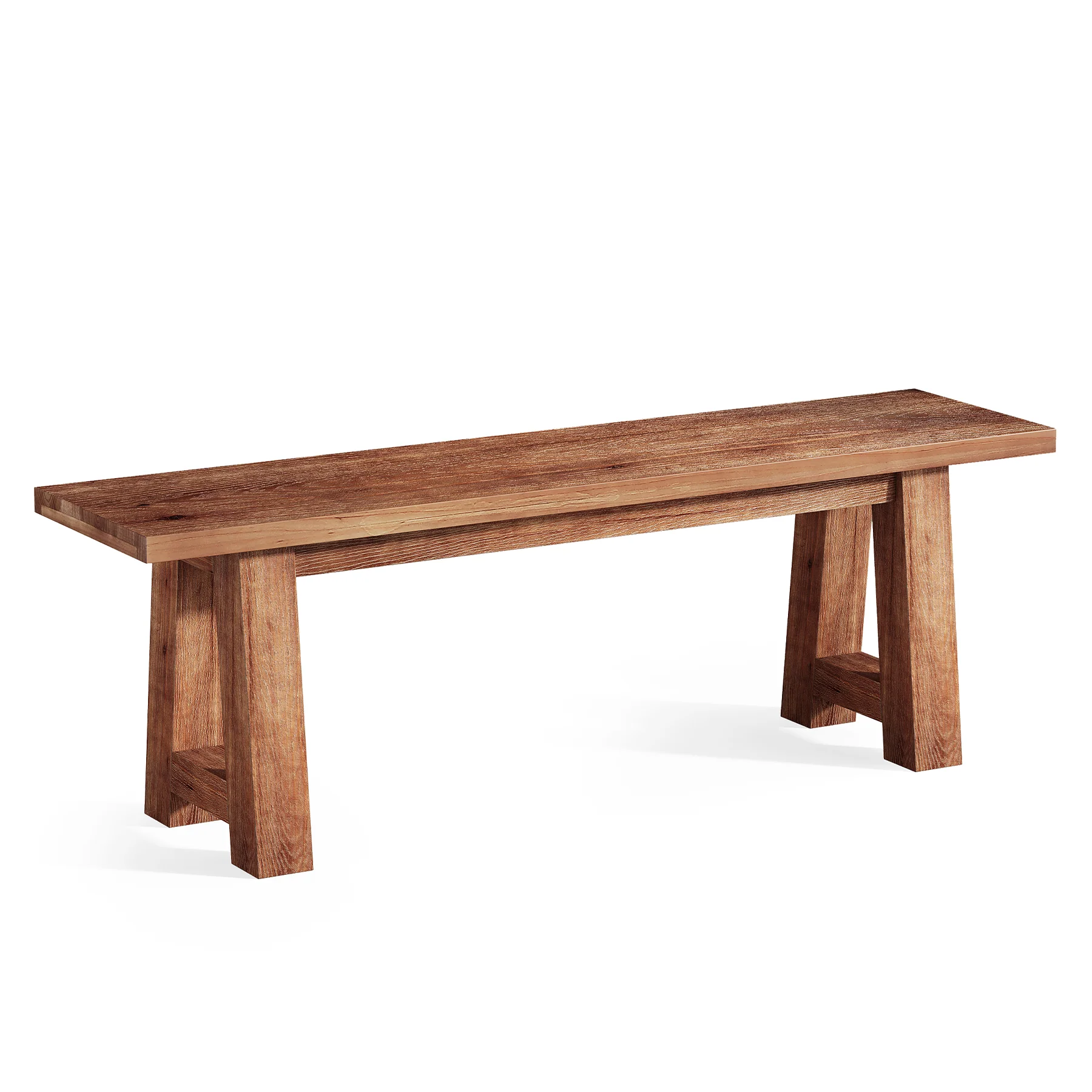 Solid Wood Dining Bench, 55" Entryway Bench with A-Shaped Legs - Image 10