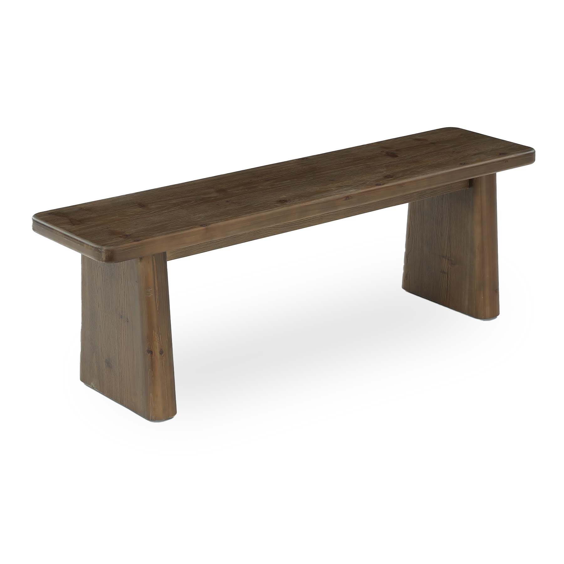 55" Entryway Bench, Solid Wood End of Bed Bench Dining Bench - Image 9