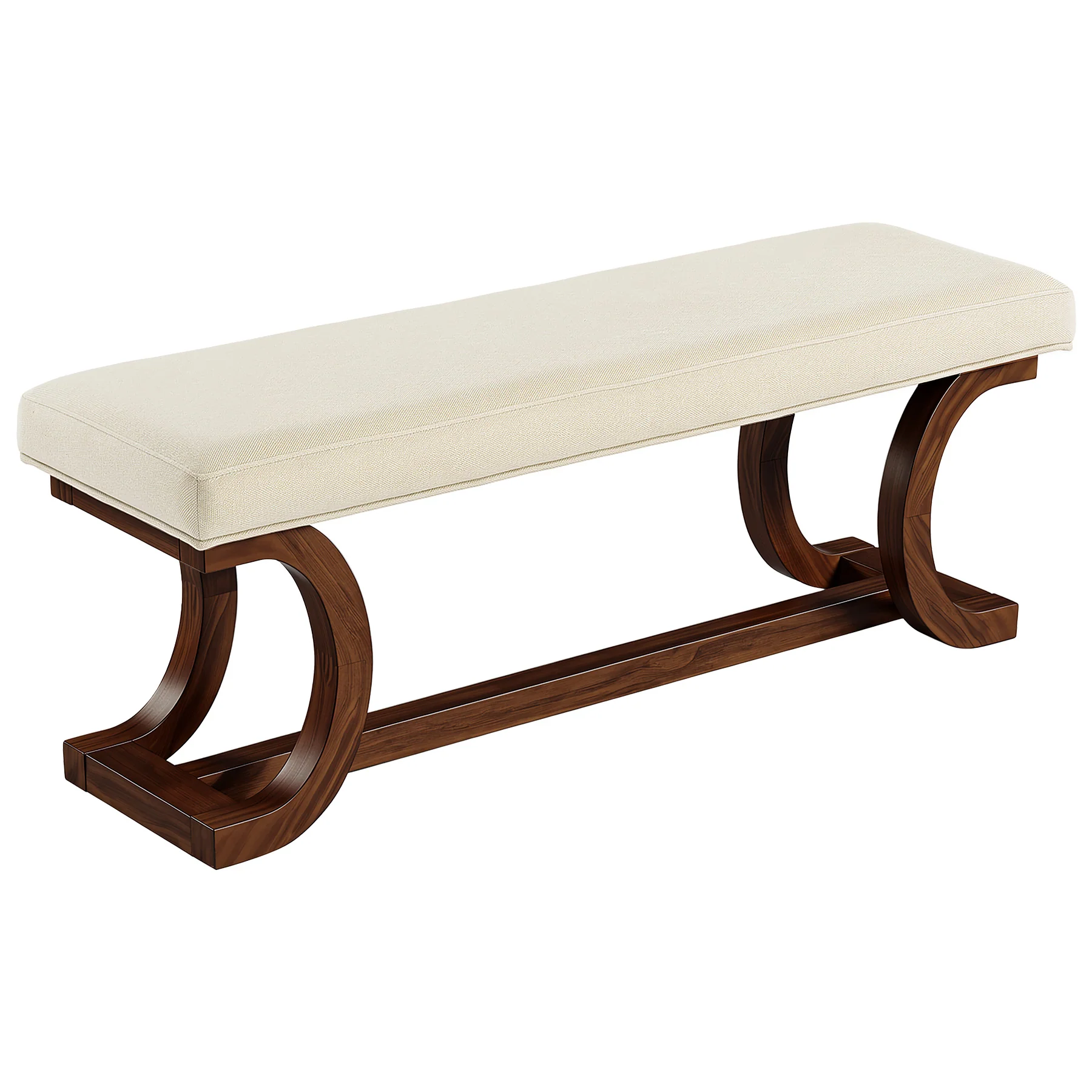 48" Upholstered Bench, Solid Wood Entryway Bench End of Bed Bench with Soft Cushion - Image 10