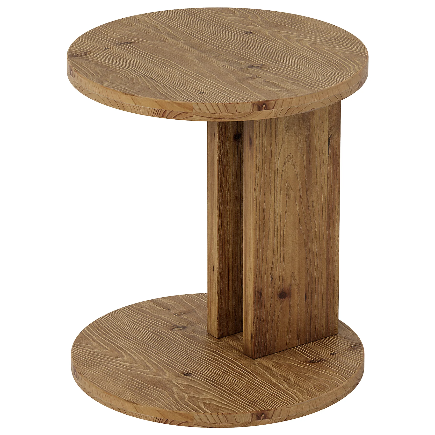 Solid Wood Nightstand, 19.68"C-Shaped Bedside Table with Storage - Image 9