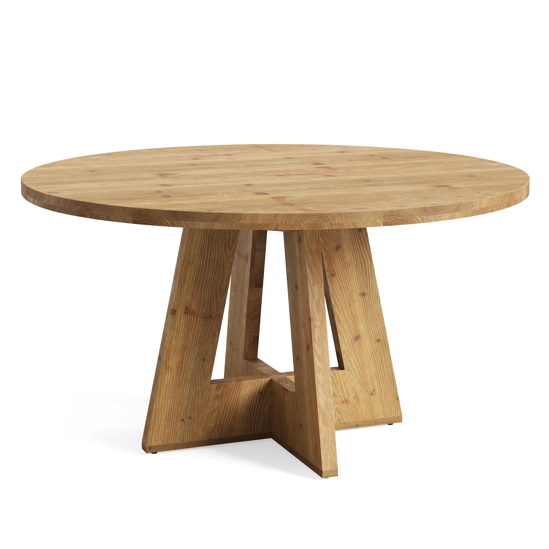 Solid Wood Round Dining Table for 4-6, 47" Farmhouse Kitchen Table for Dining Room - Image 9