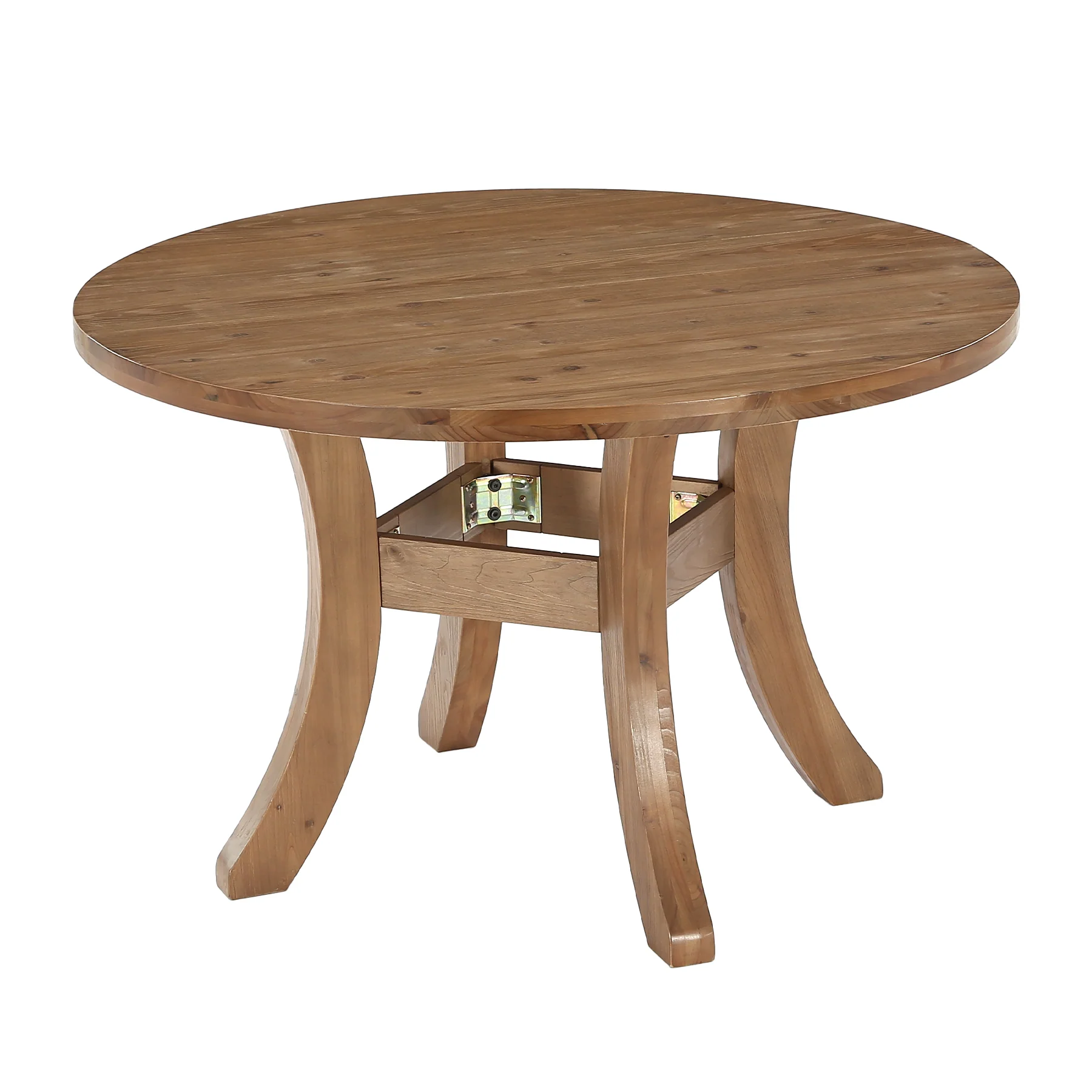 Solid Wood Round Dining Table, 47" Kitchen Table with Unique Curved Legs - Image 9