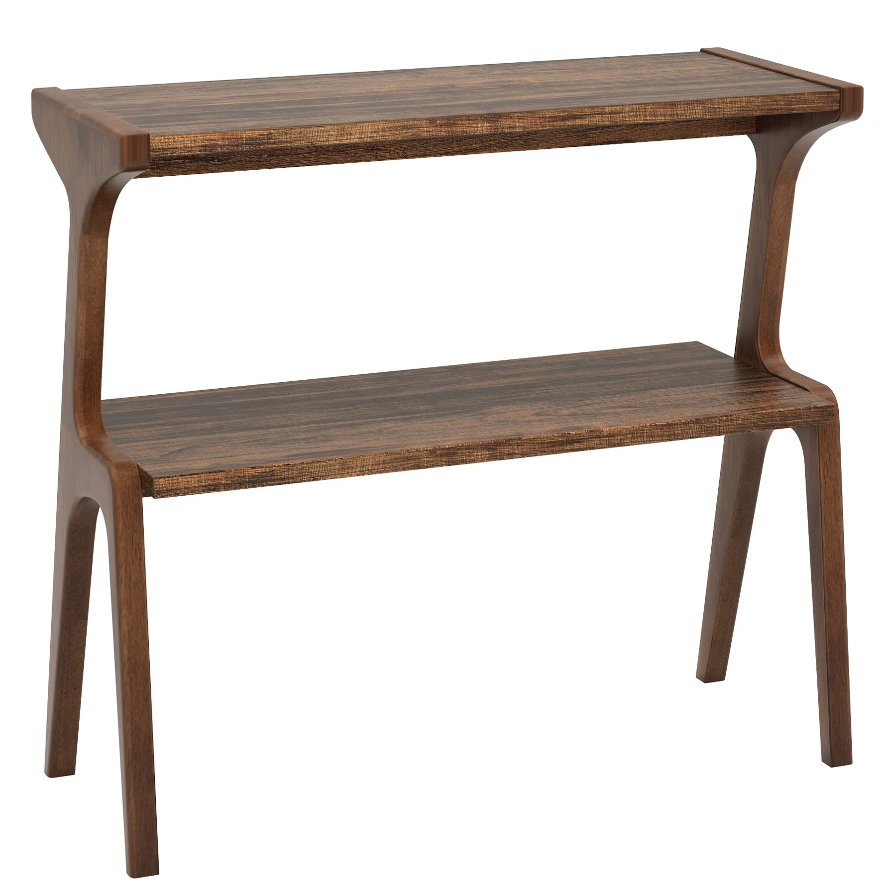 Solid Wood End Table, 2-Tier Sofa Side Table with Storage Shelf for Small Spaces - Image 9