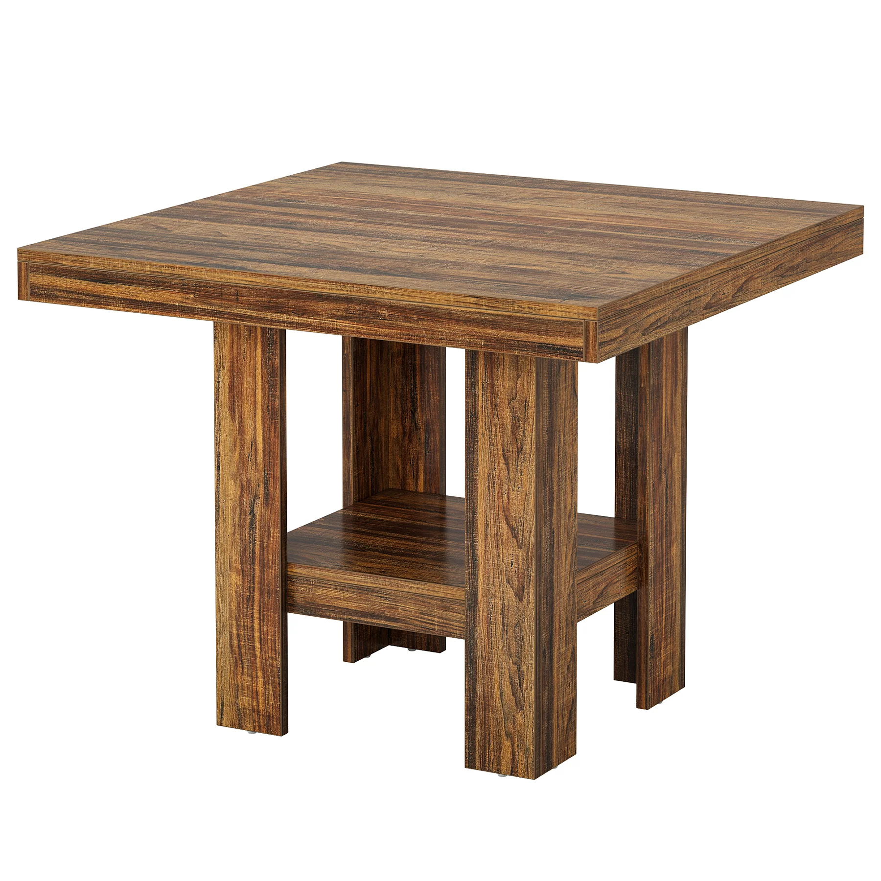 31.5" Dining Table, Square Kitchen Table with Shelf Storage for 4 - Image 10