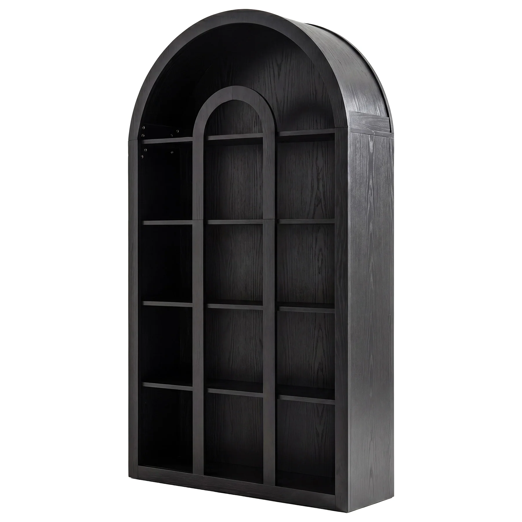70.87" Tall Bookshelf, 5-Tier Arched Bookcase with Open Shelves for Living Room - Image 19