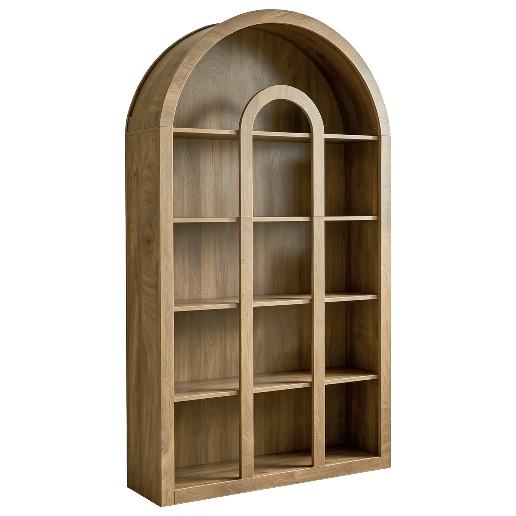 70.87" Tall Bookshelf, 5-Tier Arched Bookcase with Open Shelves for Living Room - Image 20