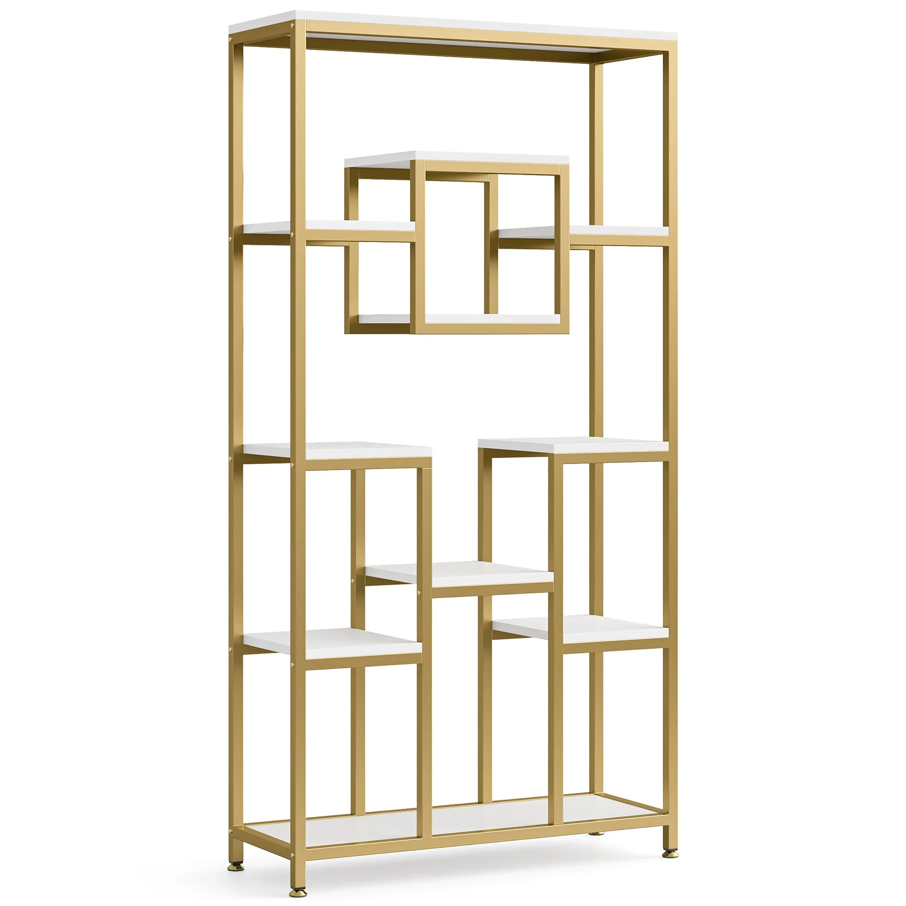 71" Tall Bookshelf, Modern 11-Tier Bookcase Display Shelf - Image 2