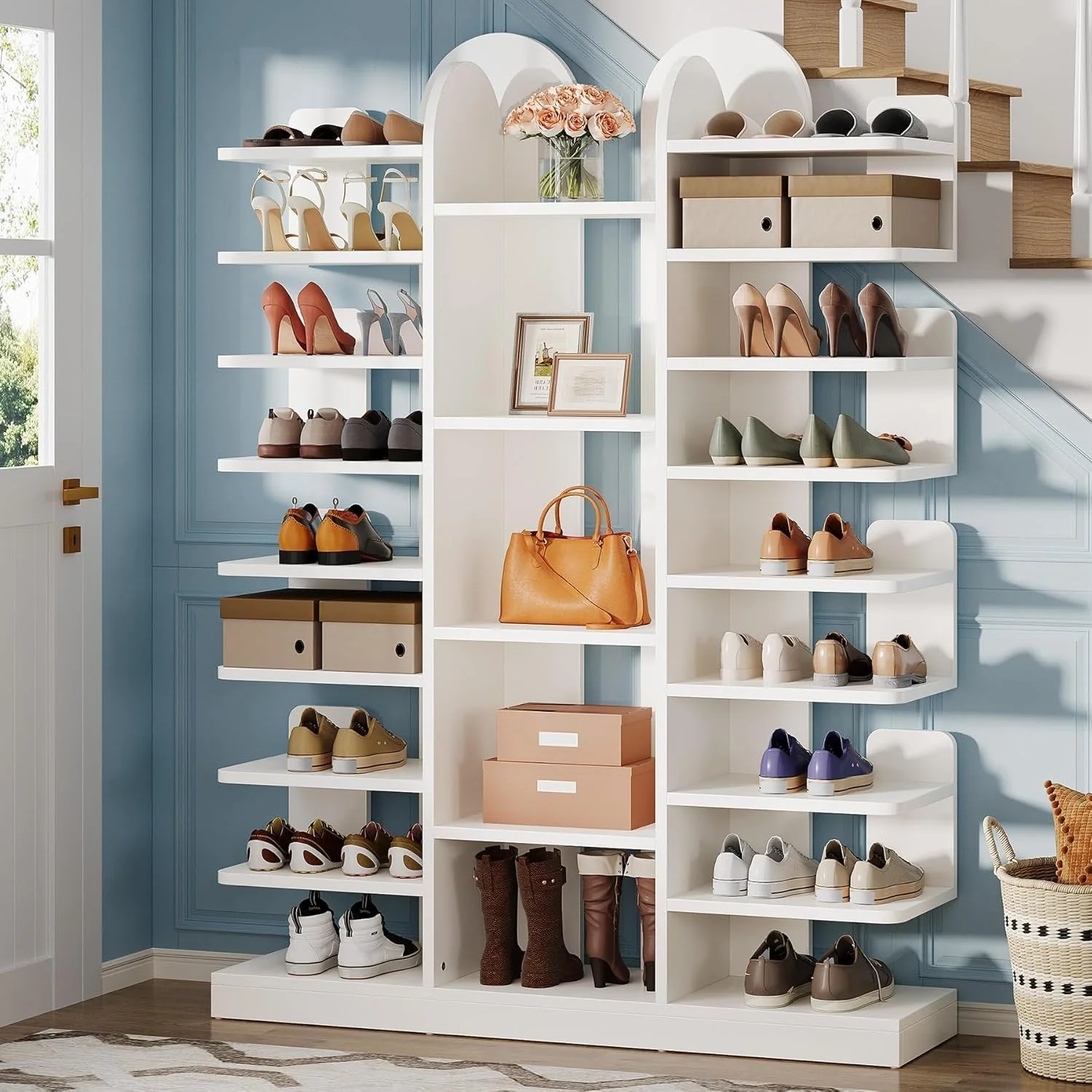 13-Tier Shoe Rack, Freestanding Entryway Shoe Organizer with Open Shelves - Image 3