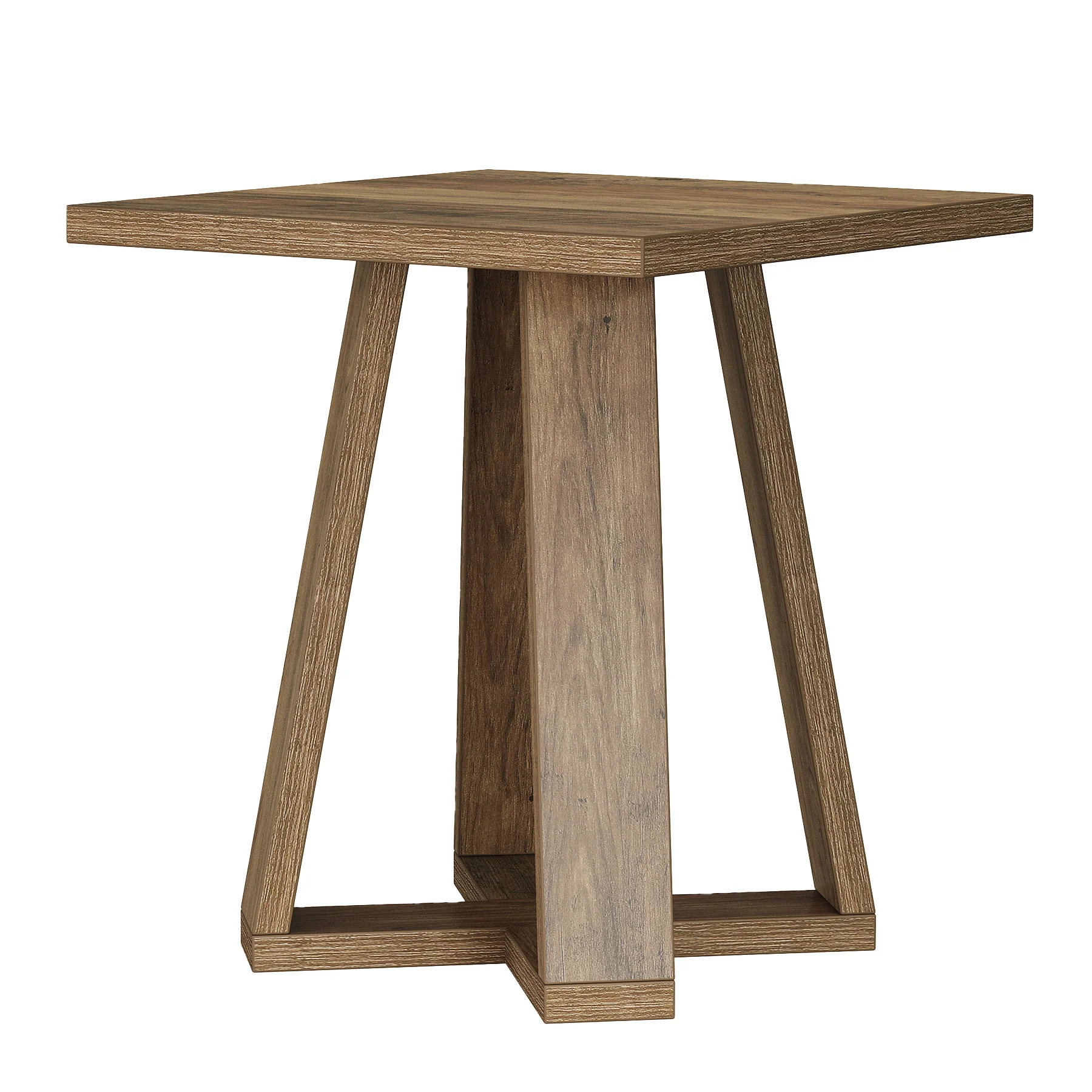 19.7" Farmhouse End Table, Cross Leg Square Side Table for Living Room - Image 8