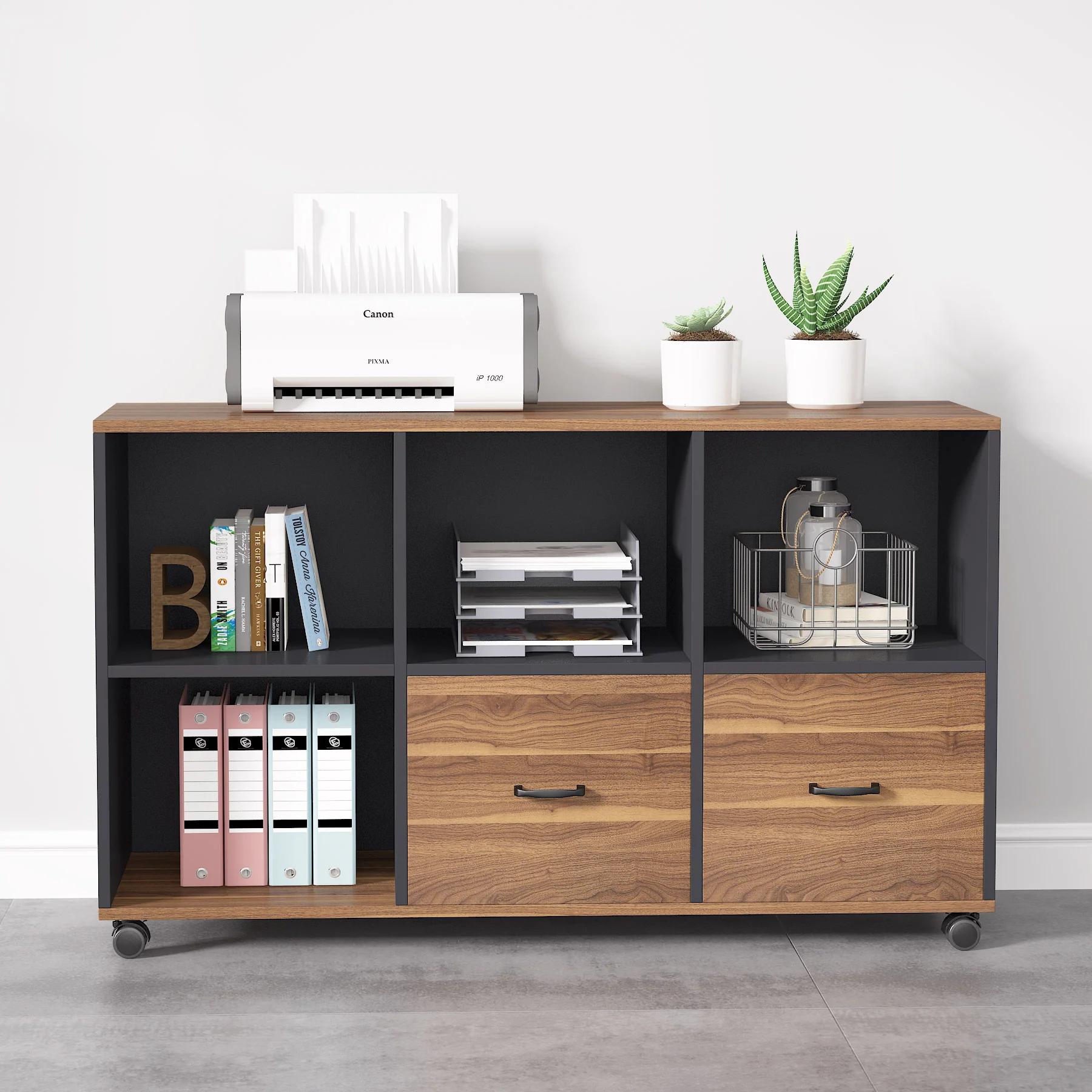 43" File Cabinet, Mobile Filing Storage Cabinet for Letter Size - Image 3