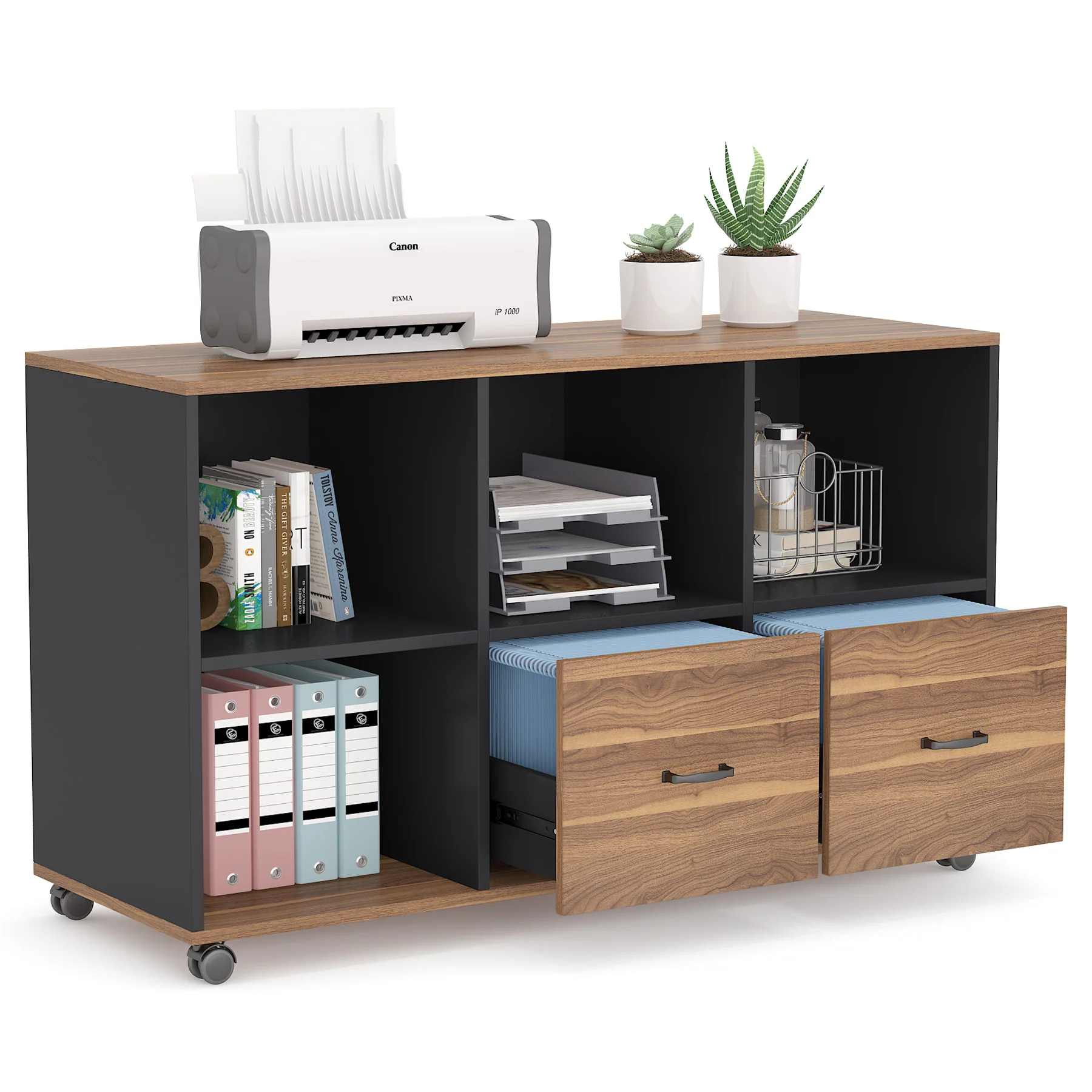 43" File Cabinet, Mobile Filing Storage Cabinet for Letter Size - Image 8