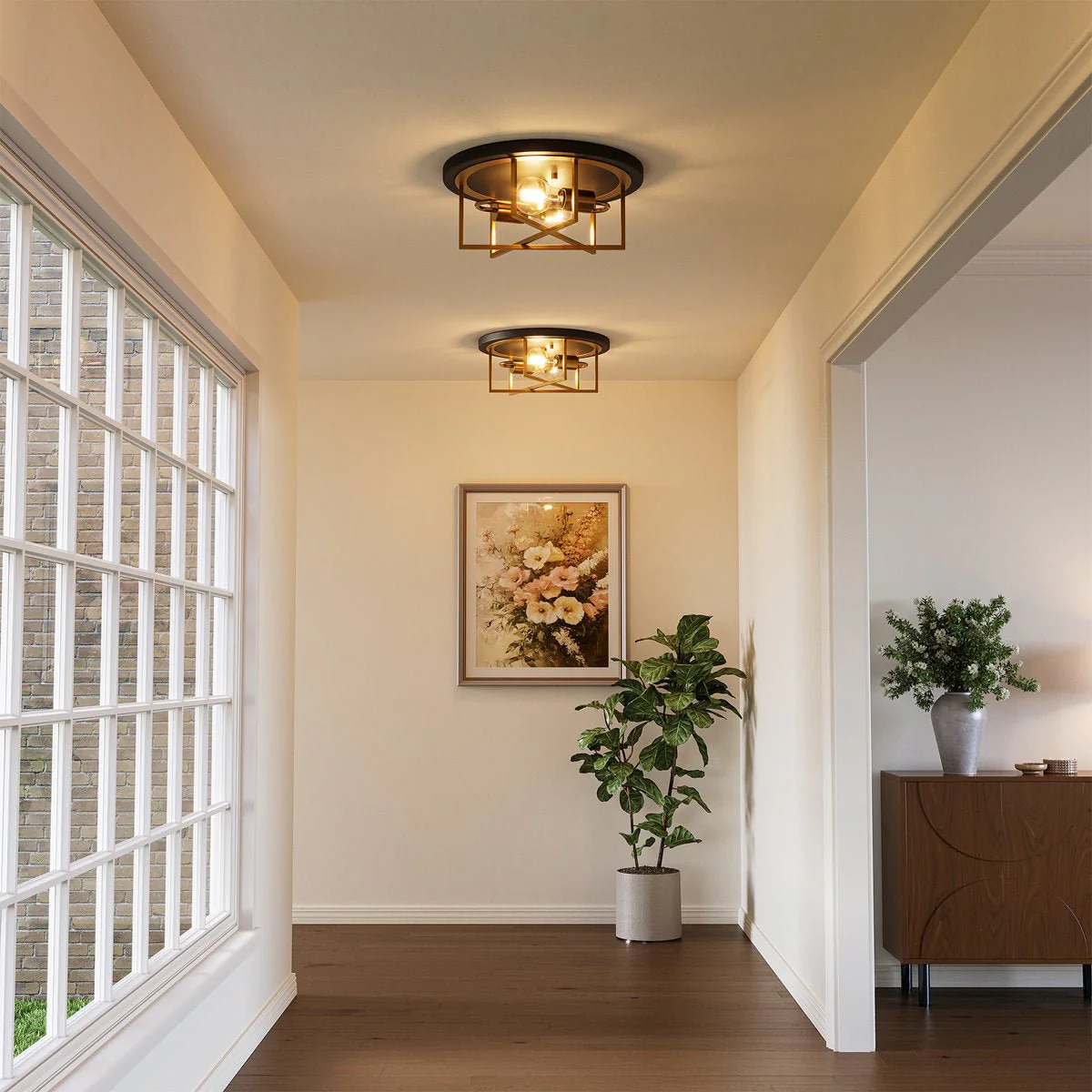 12.99" Ceiling Light Fixtures, 2-Light Flush Mount Lighting for any Room - Image 4