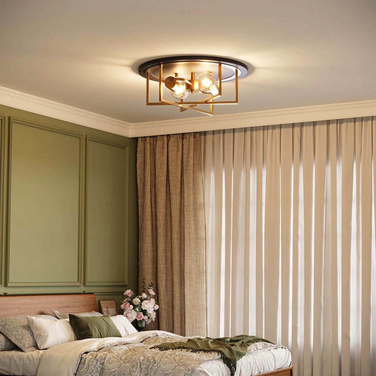 12.99" Ceiling Light Fixtures, 2-Light Flush Mount Lighting for any Room - Image 5