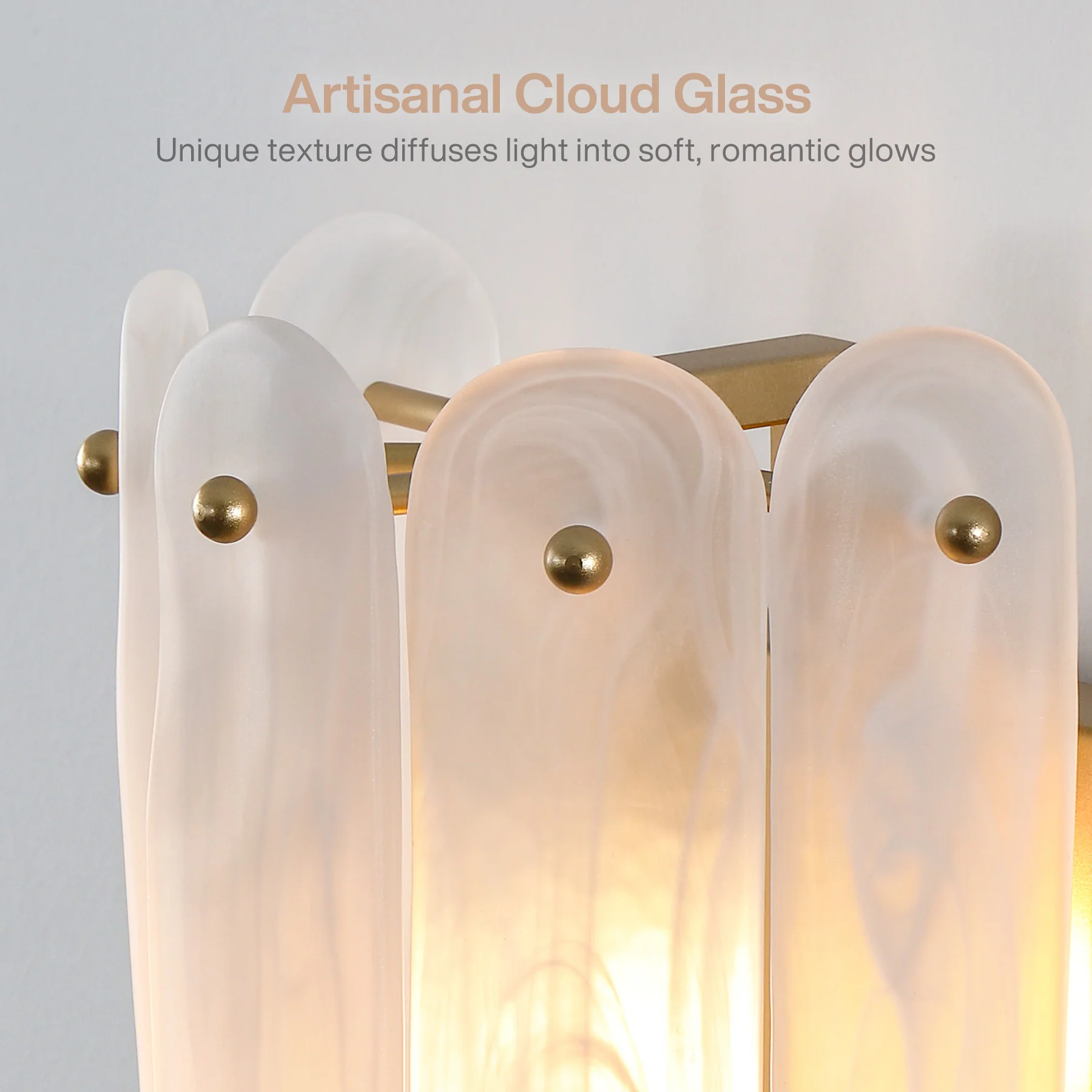 2-Light Modern Wall Sconce, 13.78" Wall Light Fixture with Glass Shade - Image 10