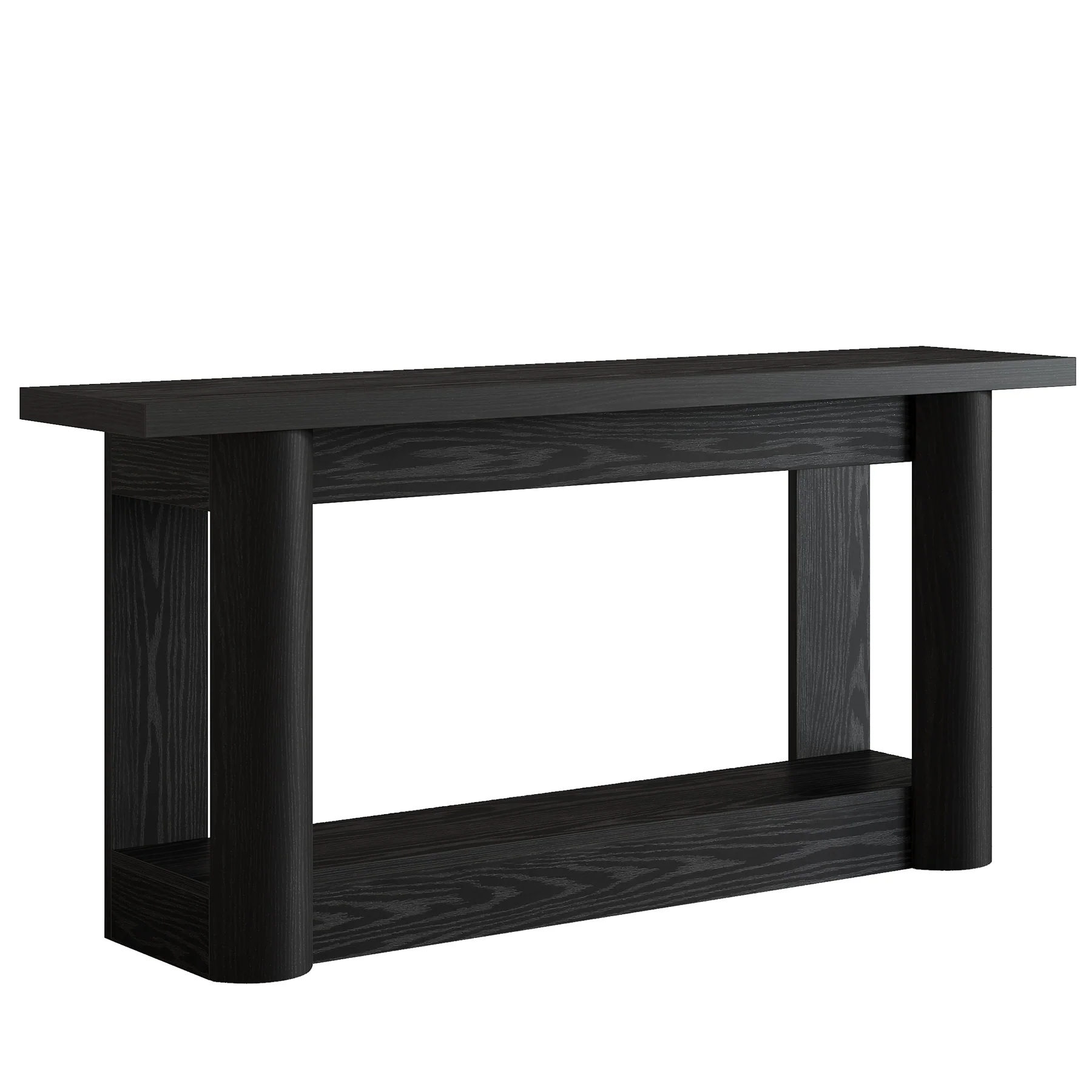 63" Console Table, 2-Tier Farmhouse Entryway Sofa Table - Image 9