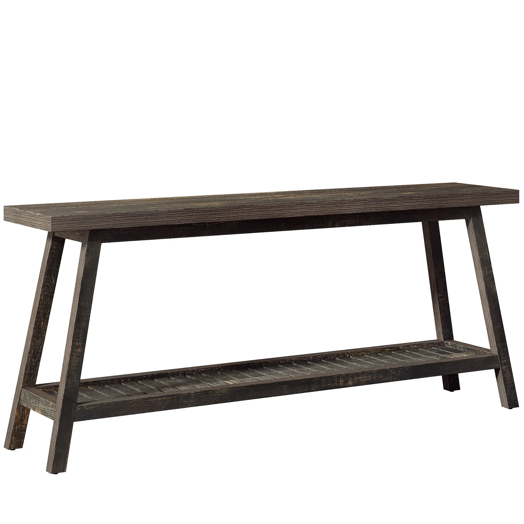Farmhouse Console Table, 70.9" Entryway Table 2-Tier Sofa Table - Image 12