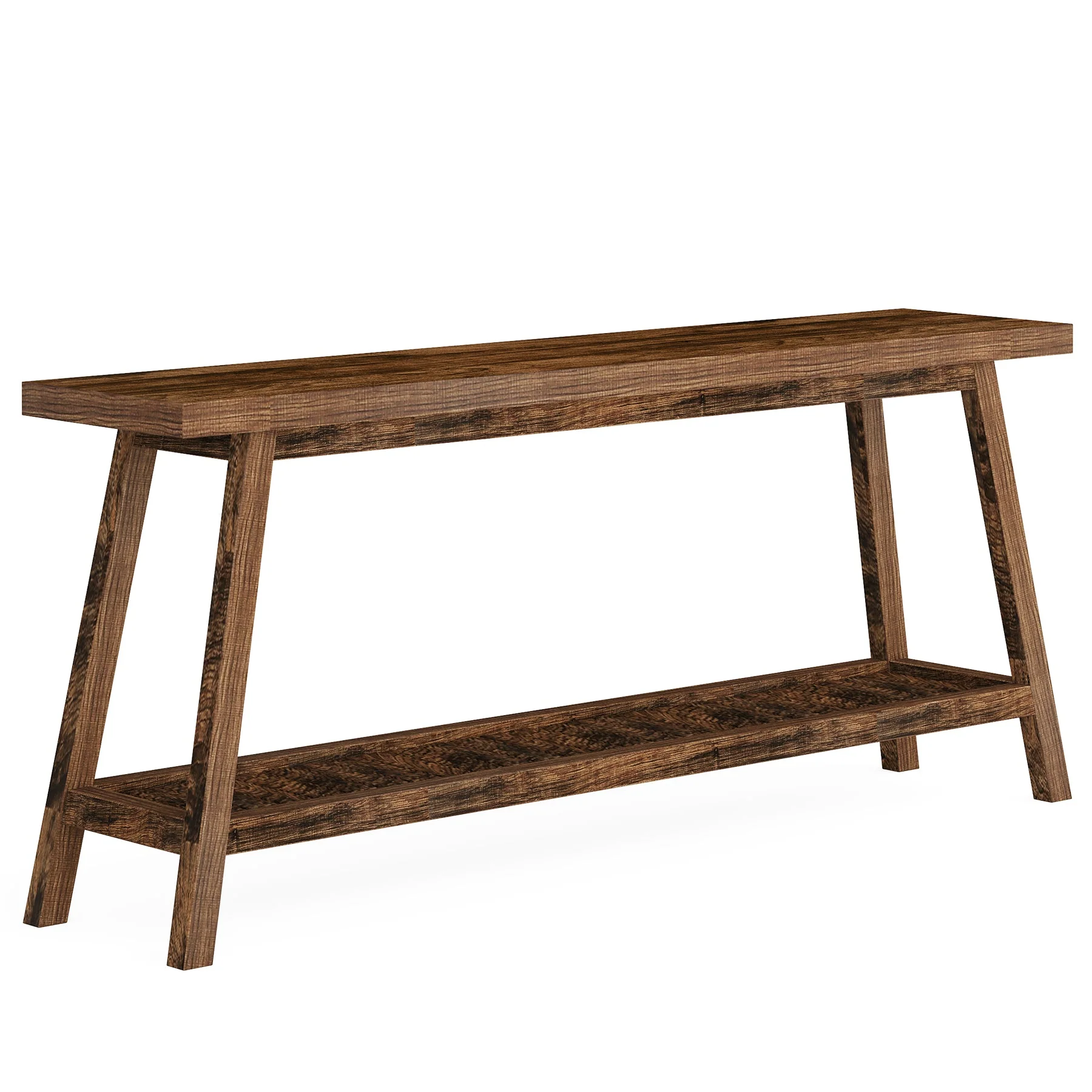 Farmhouse Console Table, 70.9" Entryway Table 2-Tier Sofa Table - Image 15