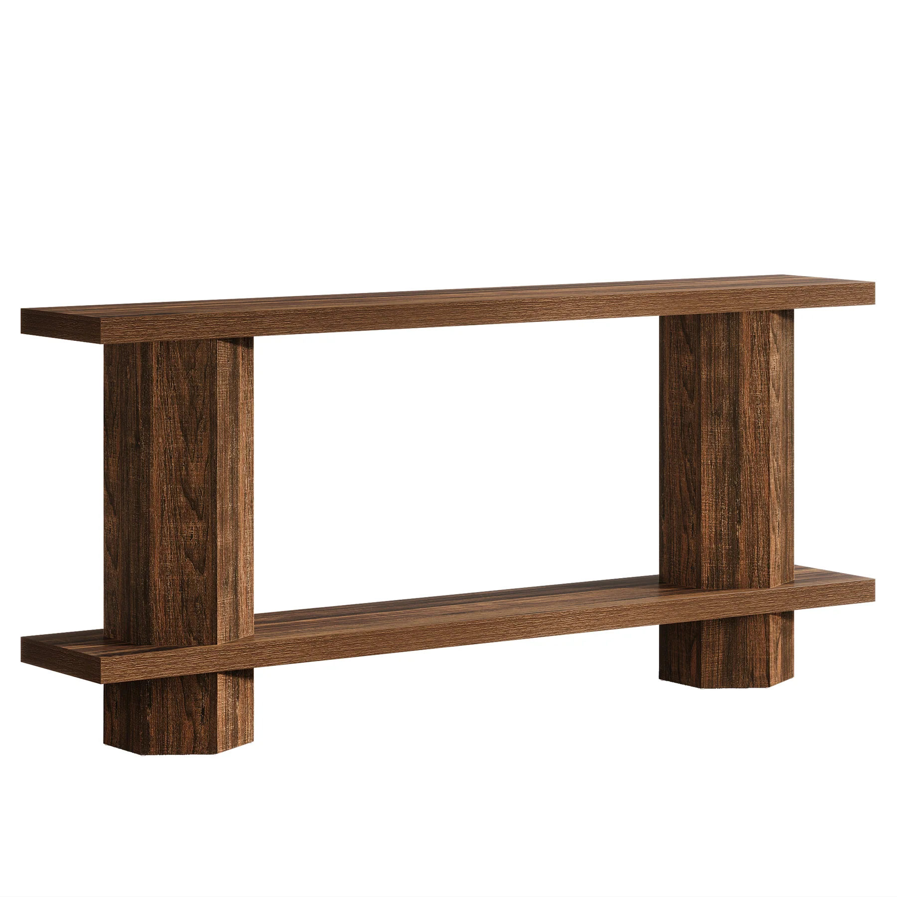 71" Console Table, 2-Tier Hallway Table Sofa Table Behind Couch - Image 10