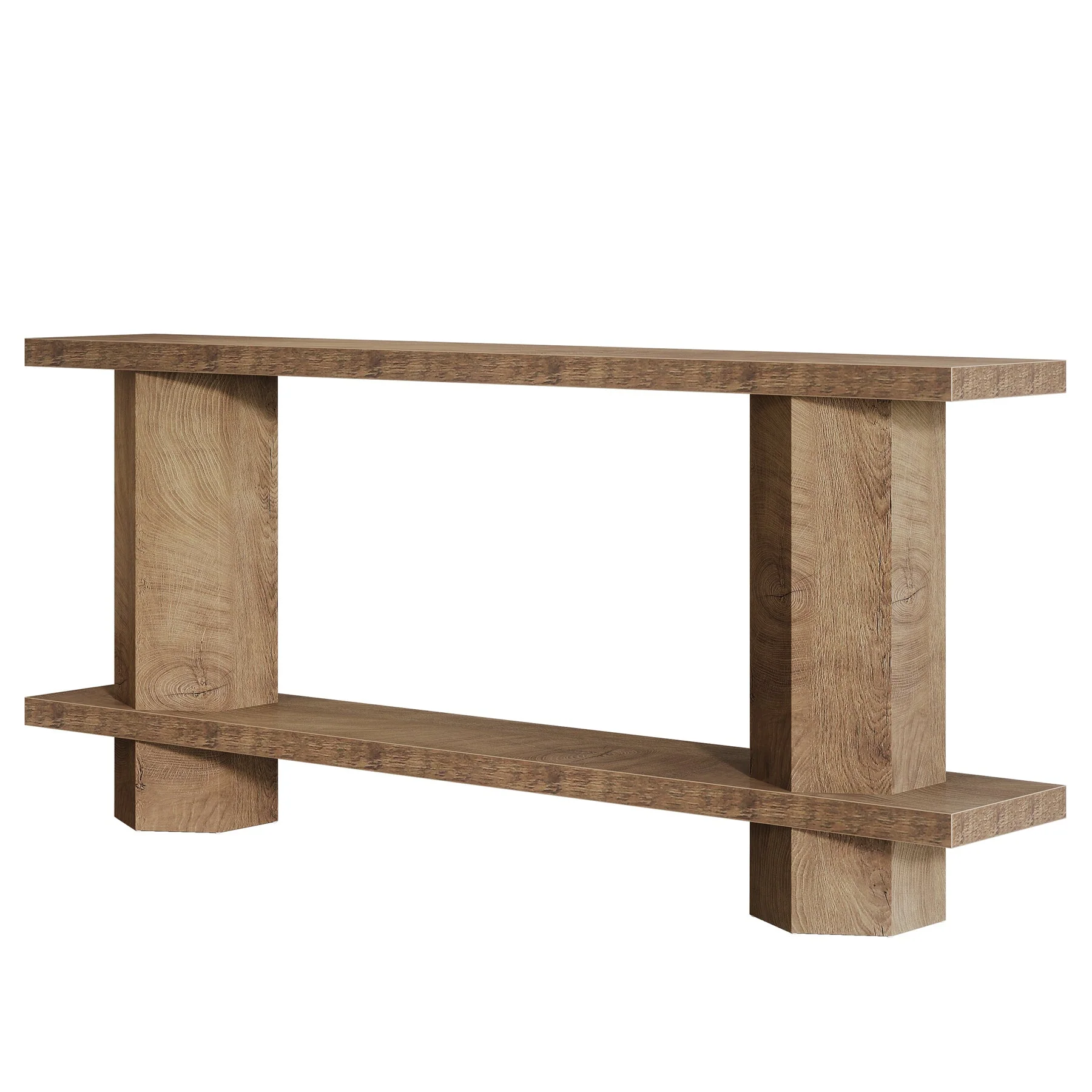 71" Console Table, 2-Tier Hallway Table Sofa Table Behind Couch - Image 11