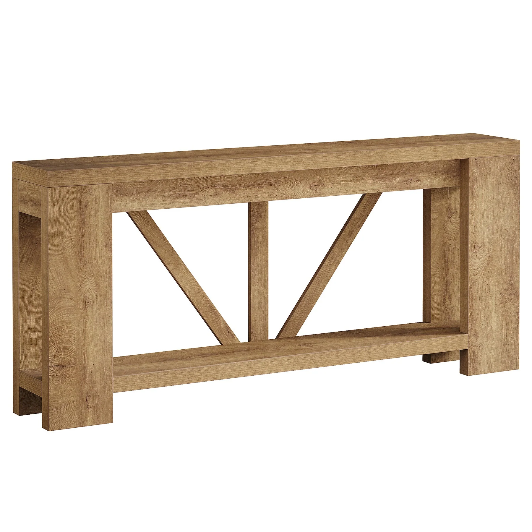 70.8" Console Table, 2-Tier Long Sofa Table Hallway Table - Image 14