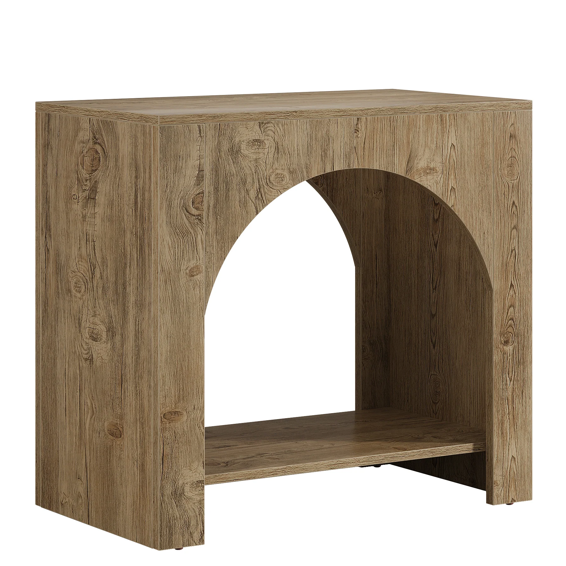 27" End Table, 2 Tier Square Side Table with Storage Shelf - Image 13